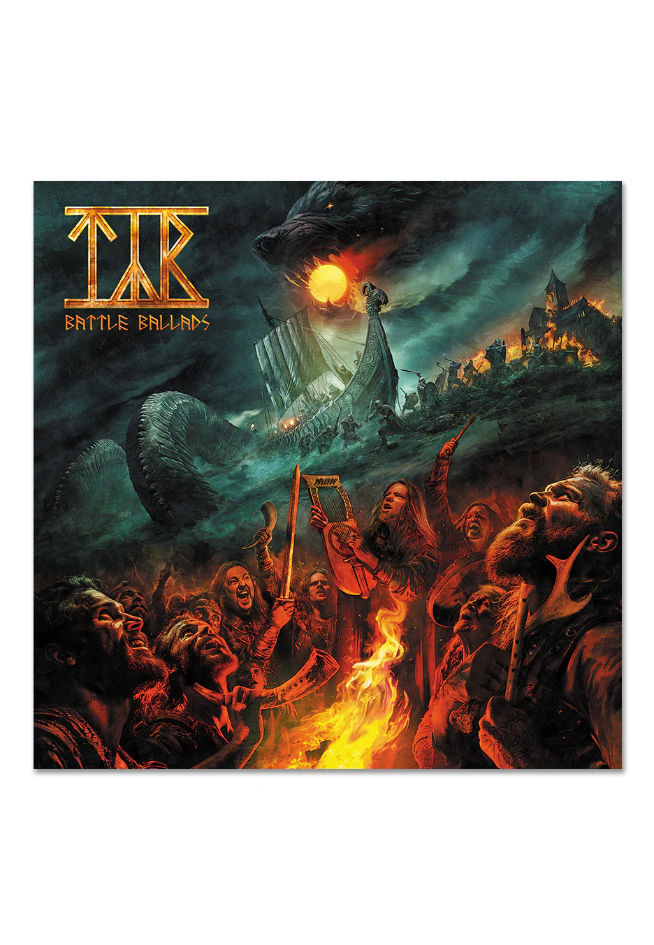 Battle Ballads Ltd. Dark Teal Green Melt w/ Red - Splattered Vinyl - Image 2