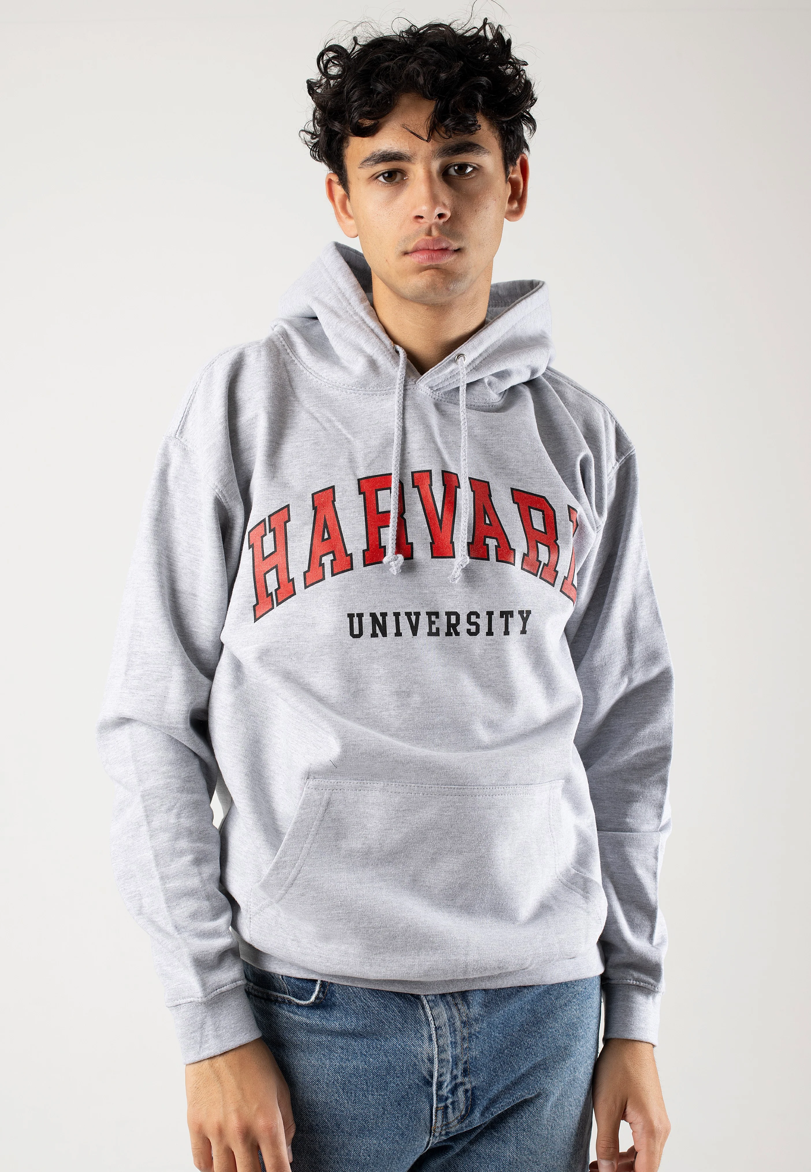 Harvard University Script Heather Grey - Hoodie - Image 3