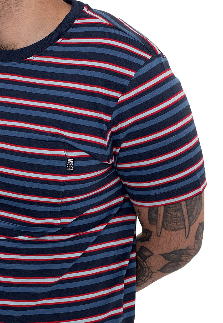 Fast Stripe Pocket Darkblue/Cityred - T-Shirt - Image 2