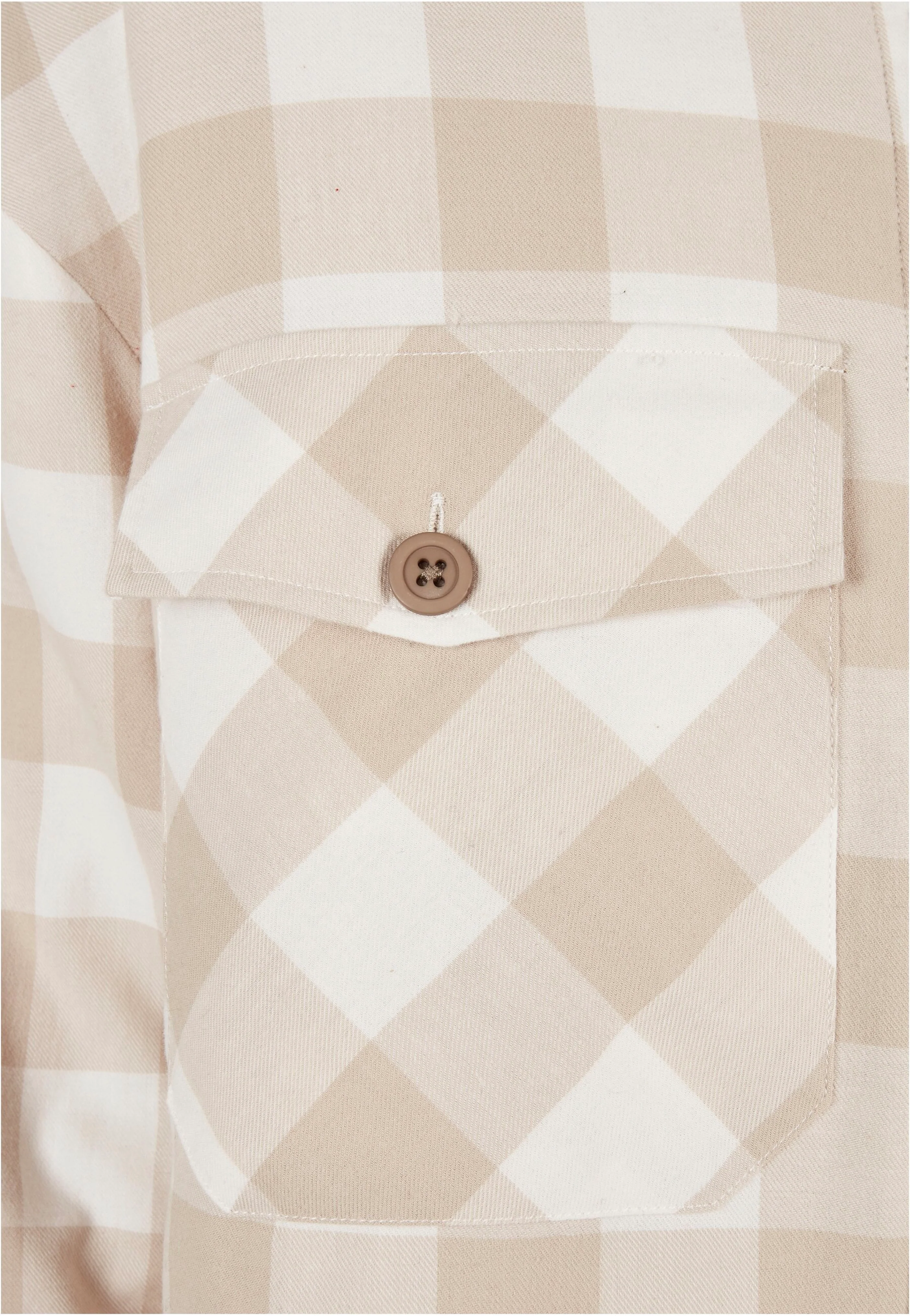 Flanell Padded White Sand/Light Taupe - Shirt - Image 10