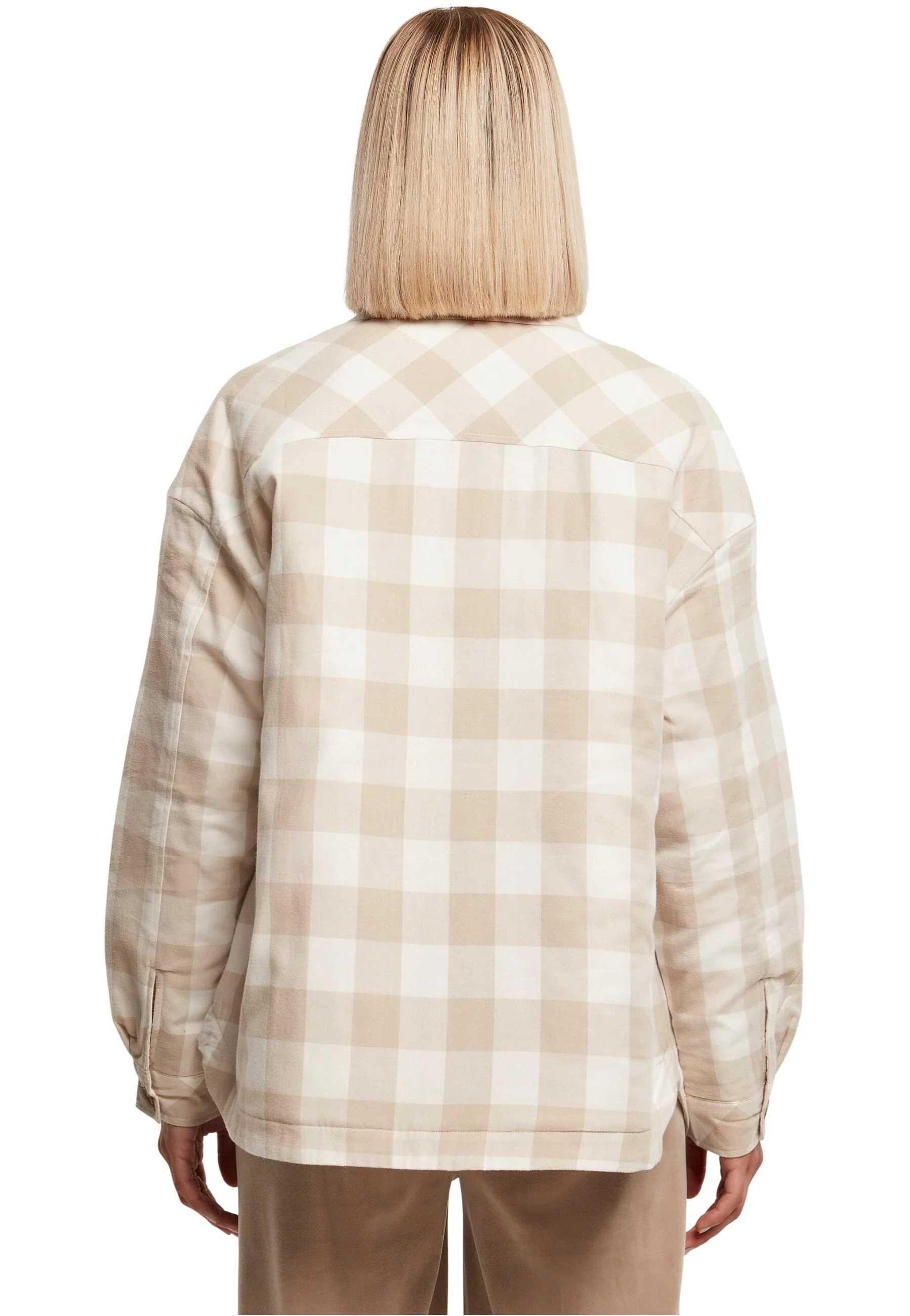 Flanell Padded White Sand/Light Taupe - Shirt - Image 4