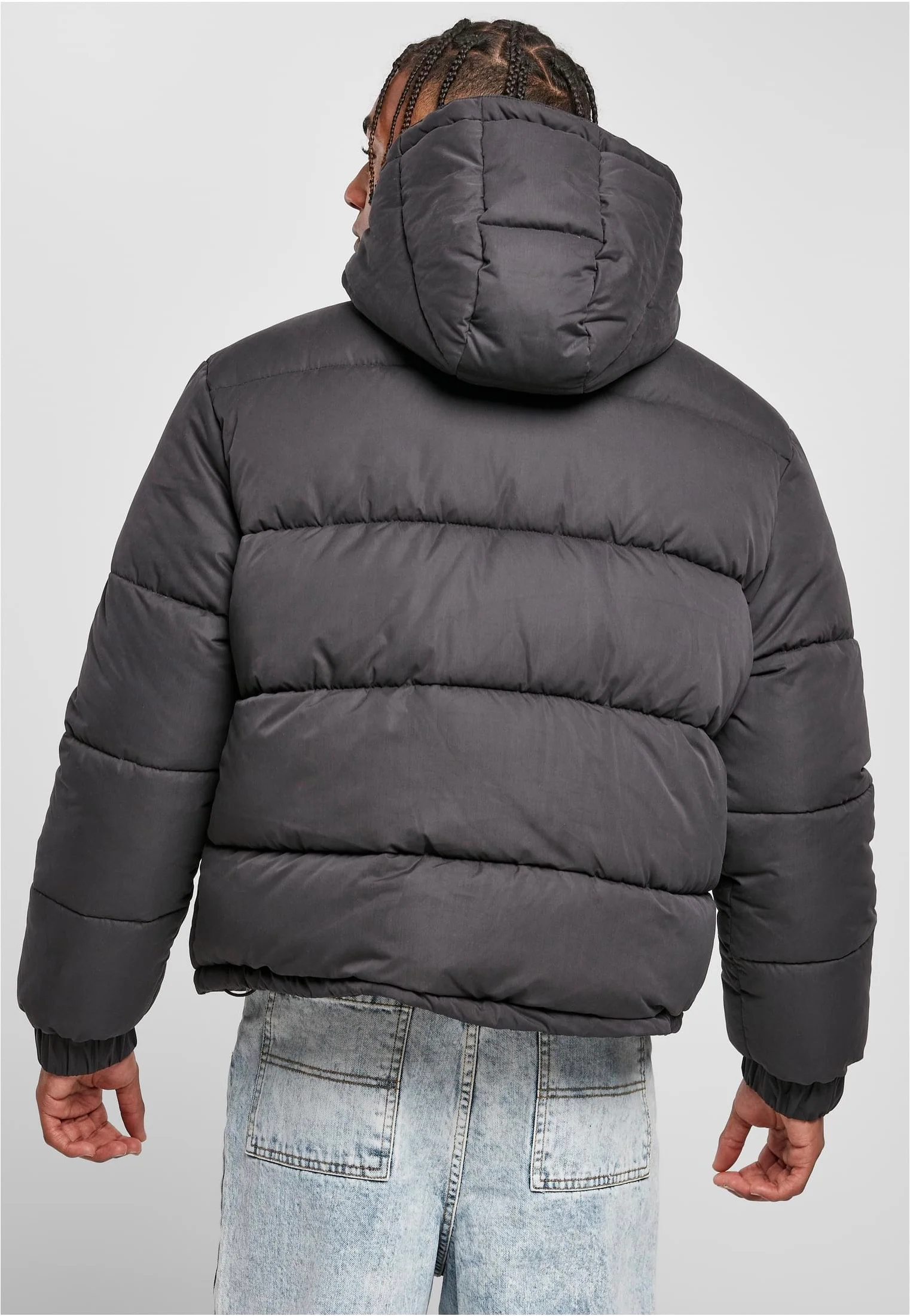 Hooded Cropped Pull Over Down Black - Jacket - Image 3