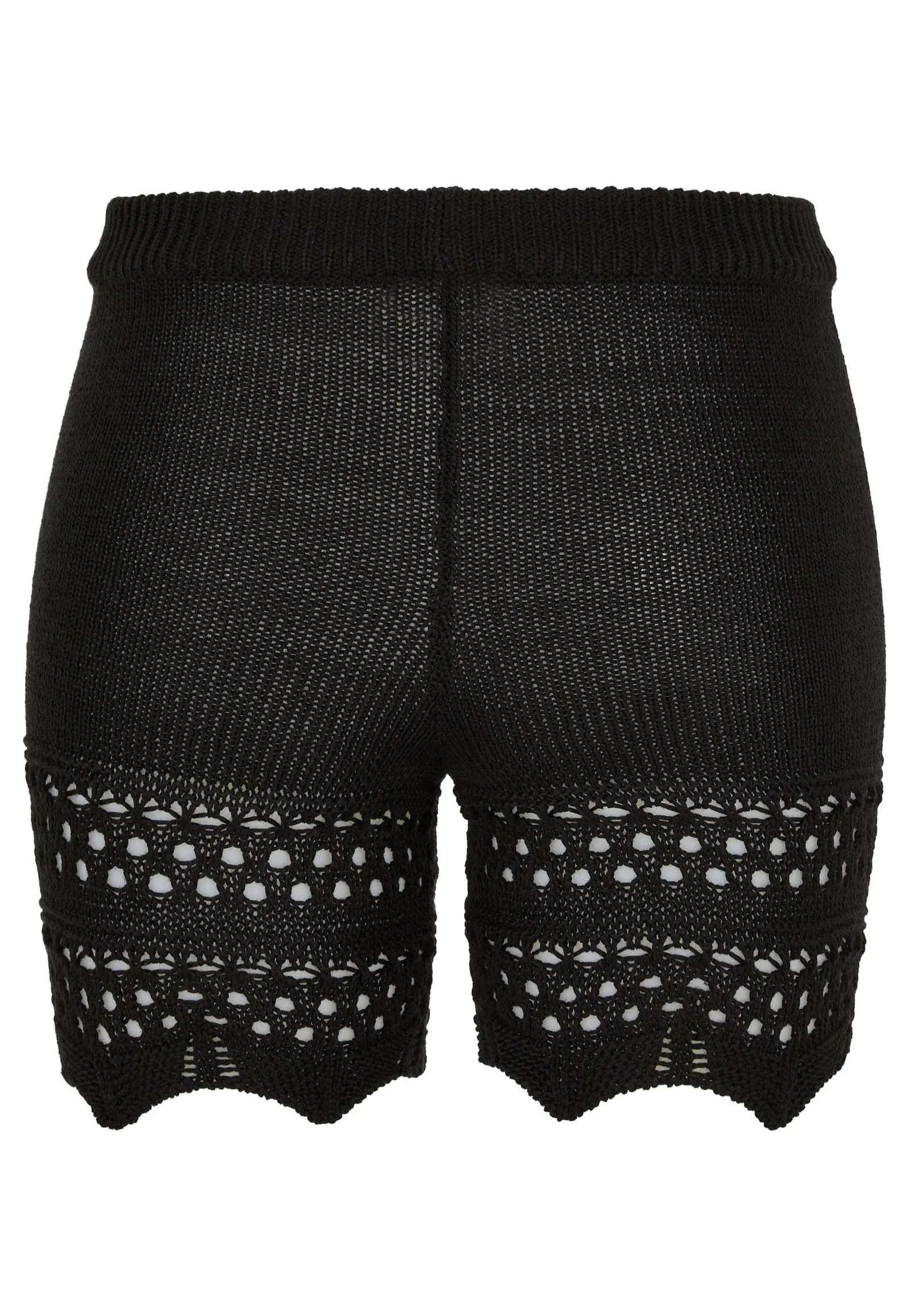 Ladies Crochet Knit Black - Shorts - Image 8