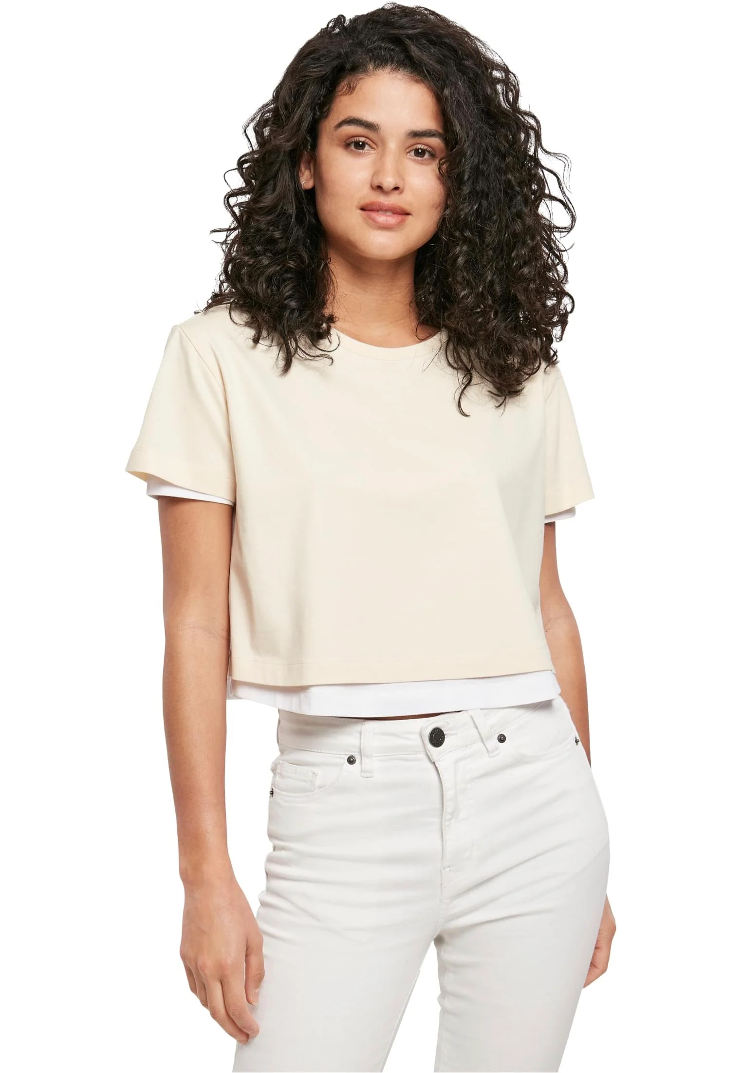 Ladies Full Double Layered Whitesand/White - T-Shirt - Image 2