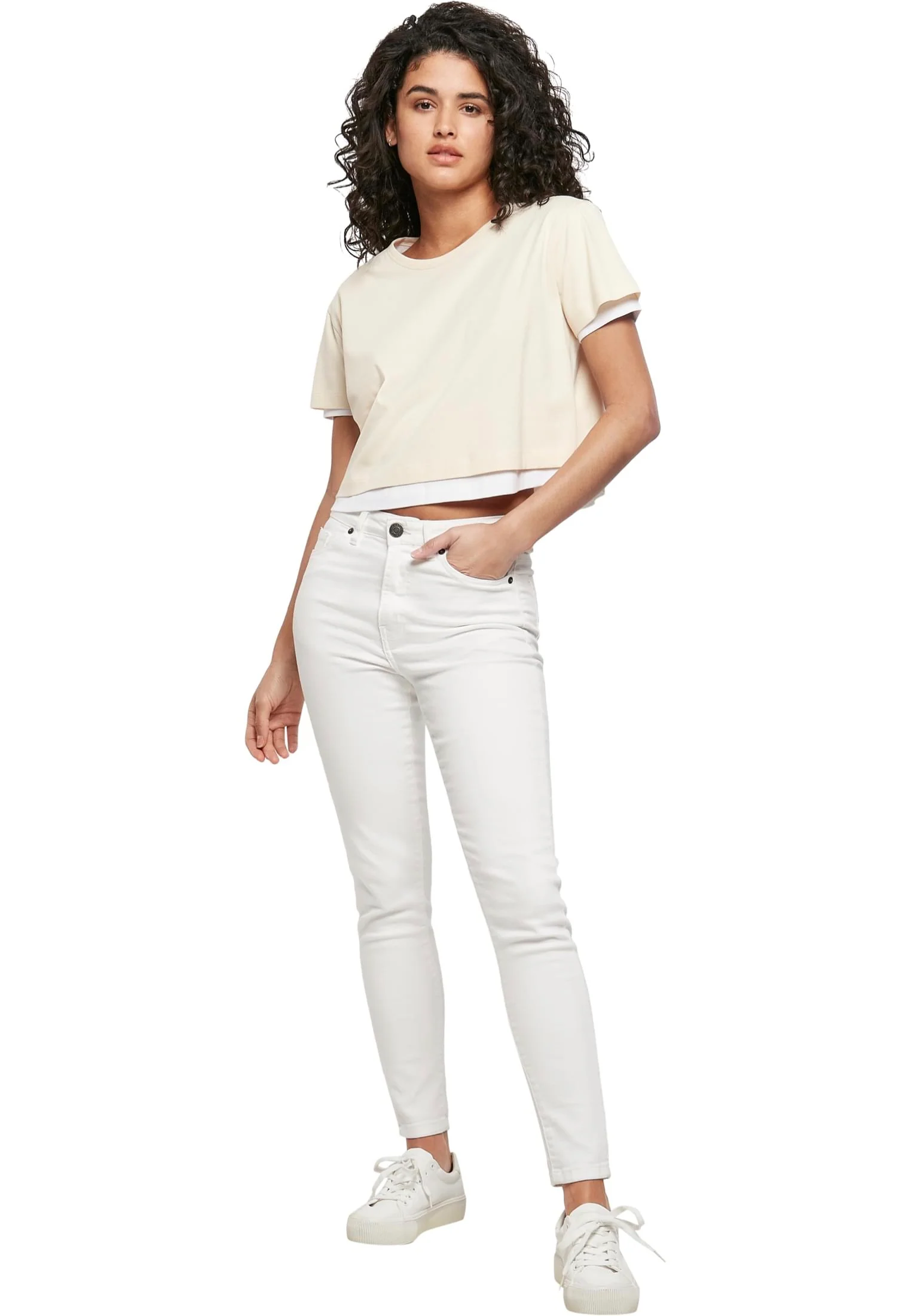 Ladies Full Double Layered Whitesand/White - T-Shirt - Image 3