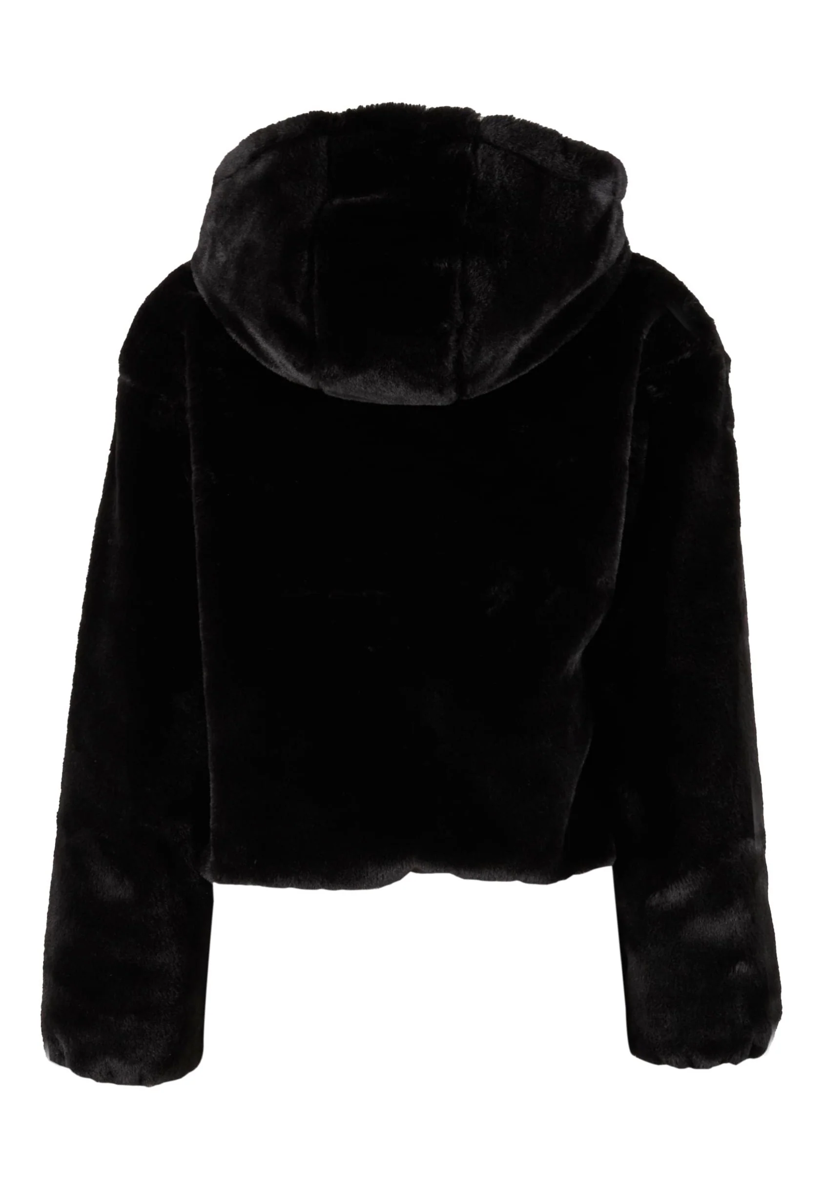 Ladies Full Zip Faux Fur Black - Jacket - Image 5