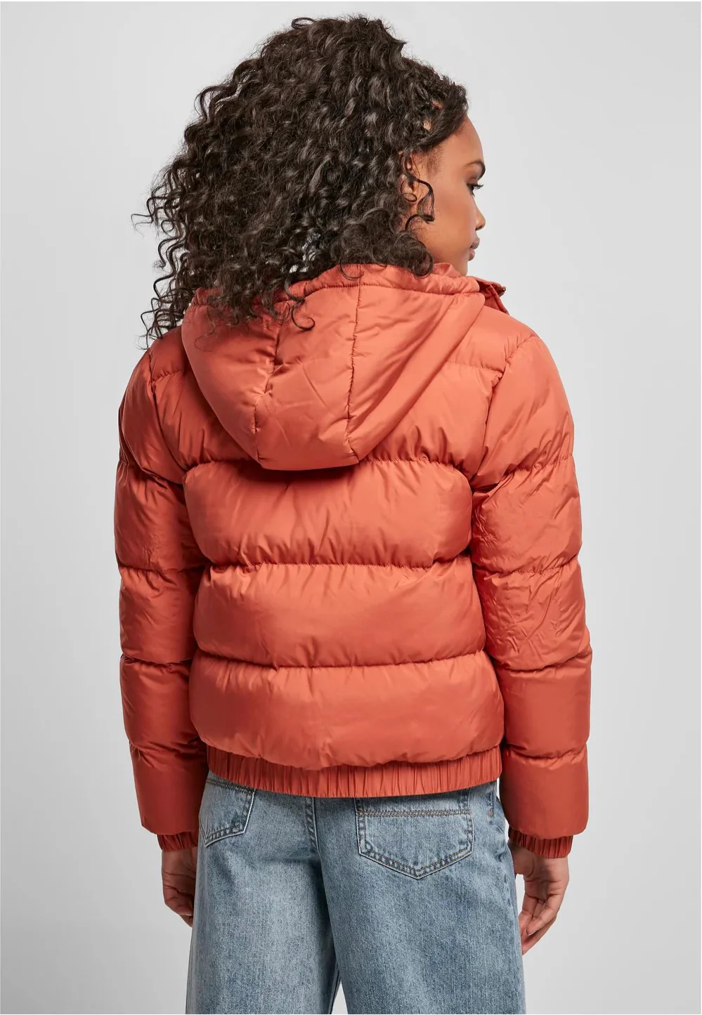 Ladies Hooded Puffer Red Earth - Jacket - Image 3