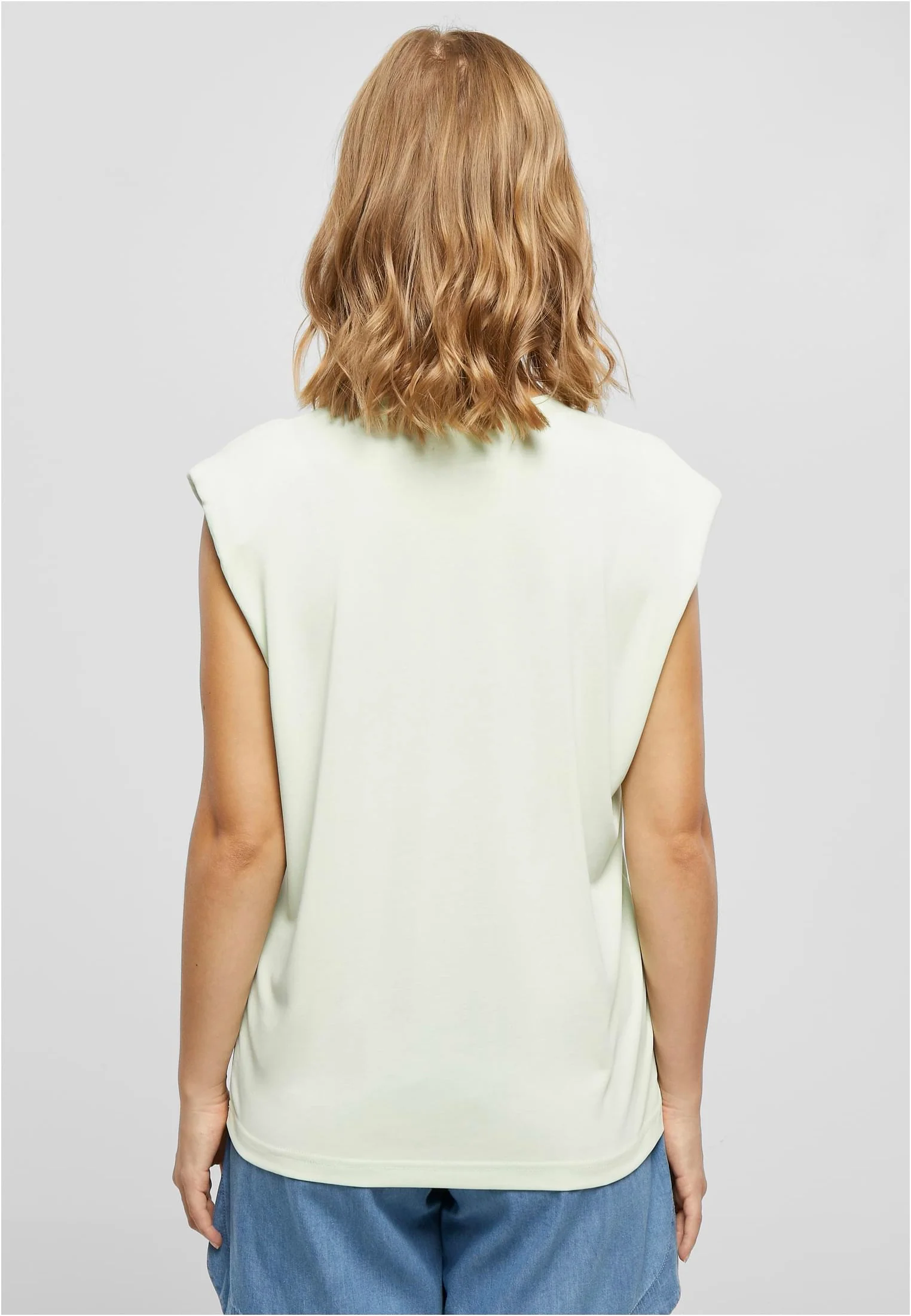 Ladies Modal Padded Shoulder Tank Lightmint - Tank - Image 3