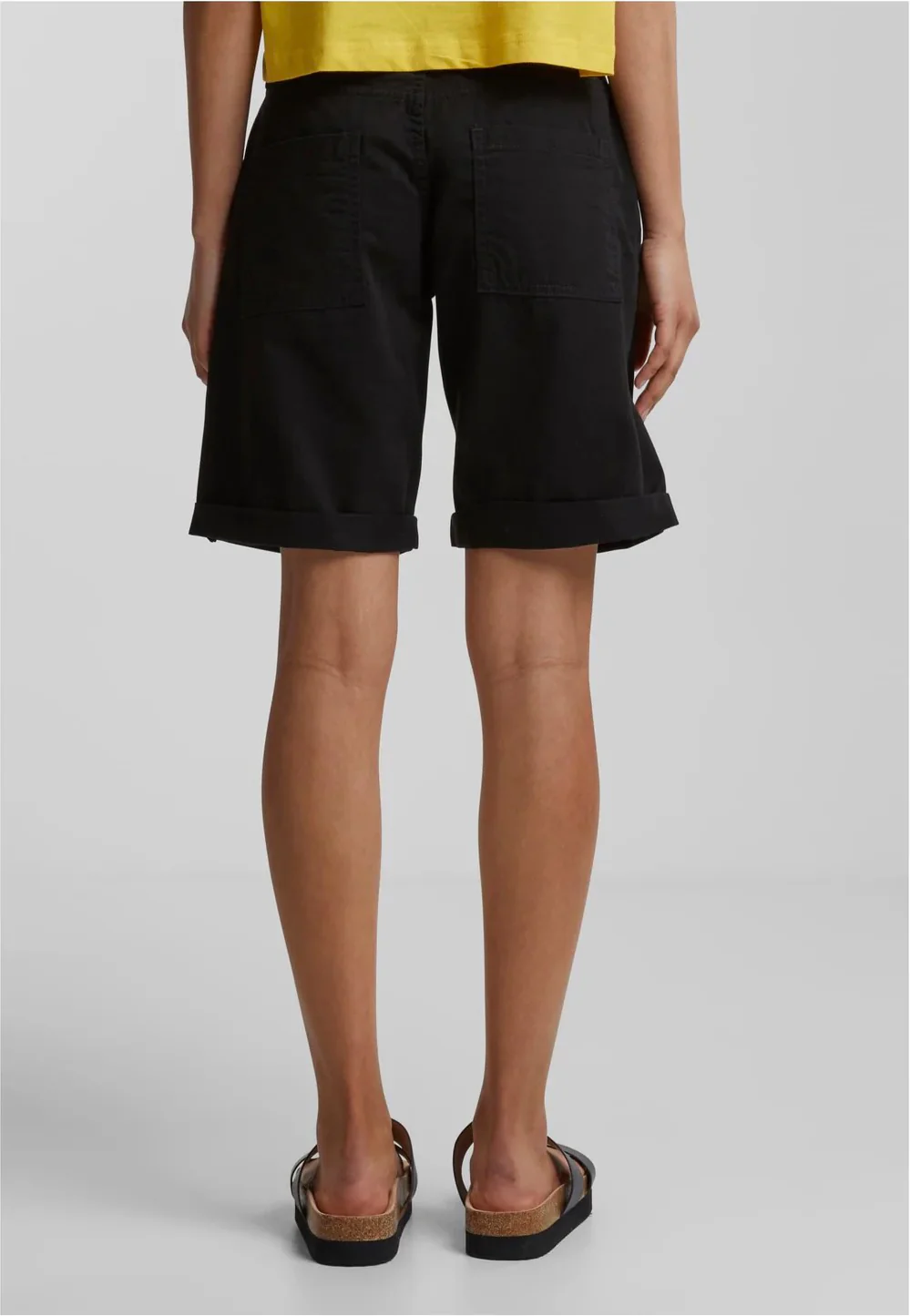 Ladies Organic Cotton Bermuda Black - Shorts - Image 3