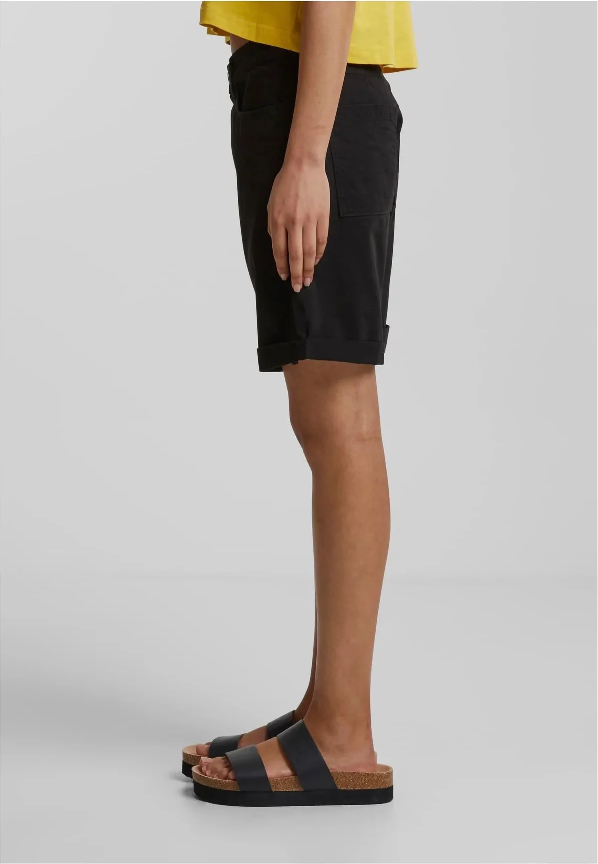 Ladies Organic Cotton Bermuda Black - Shorts - Image 4