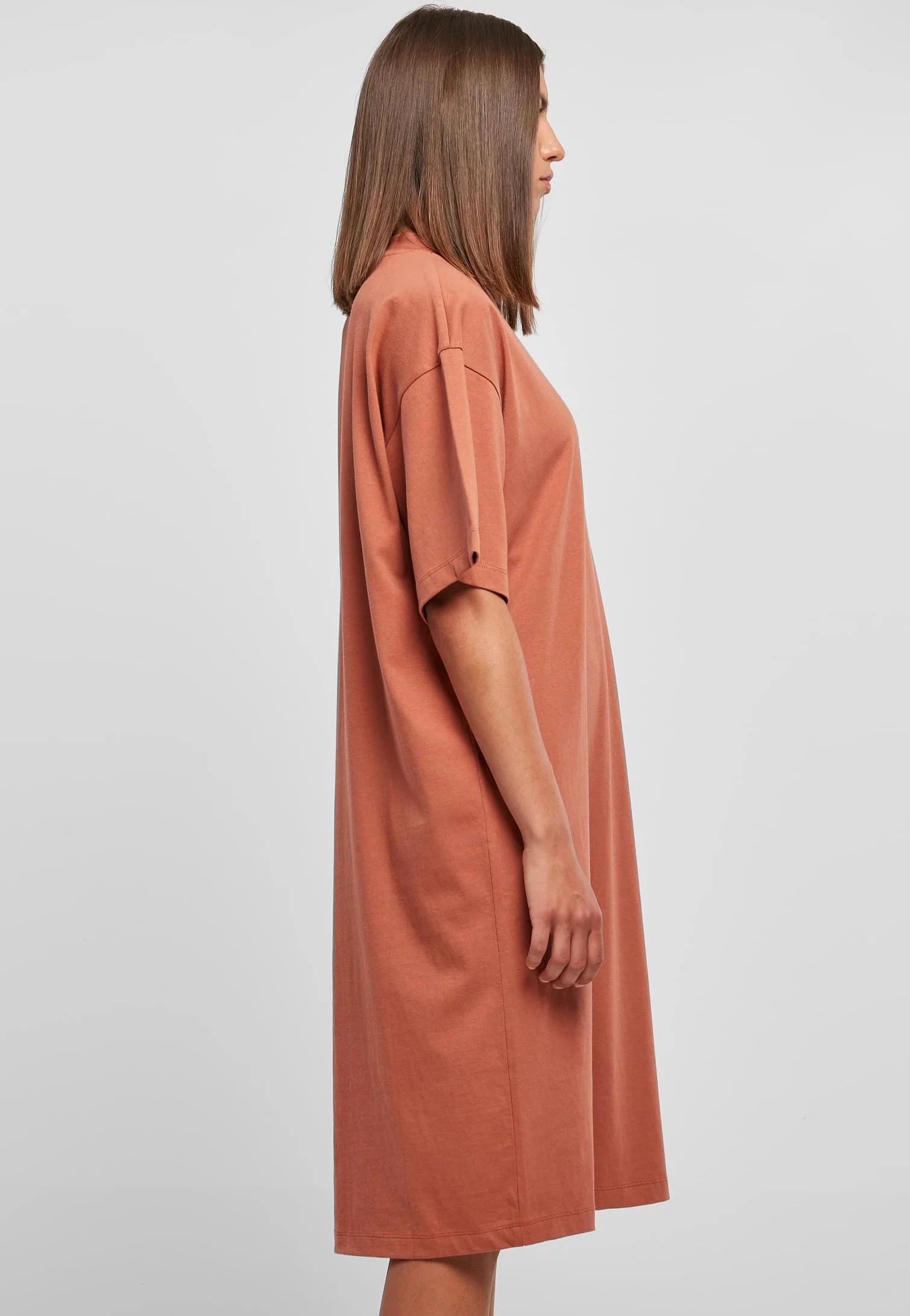 Ladies Organic Long Oversized Terracotta - Dress - Image 3