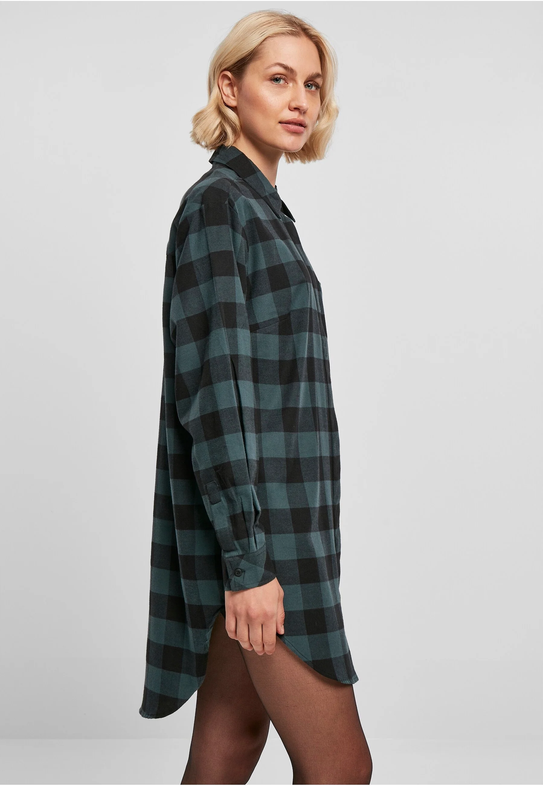 Ladies Oversized Check Flannel Jasper/Black - Dress - Image 3
