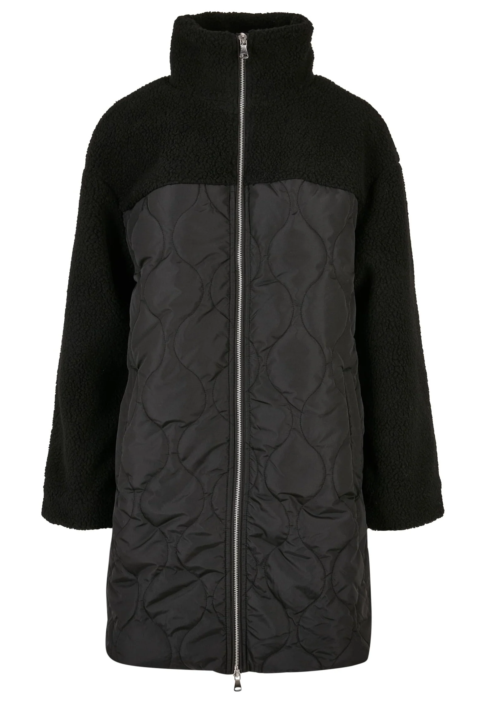 Ladies Oversized Sherpa Quilted Black - Jacket - Image 6