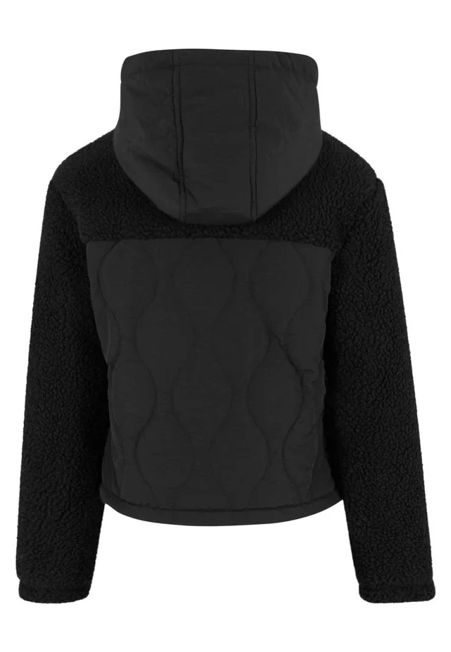 Ladies Sherpa Crinkle Nylon Mix Black/Black - Jacket - Image 5