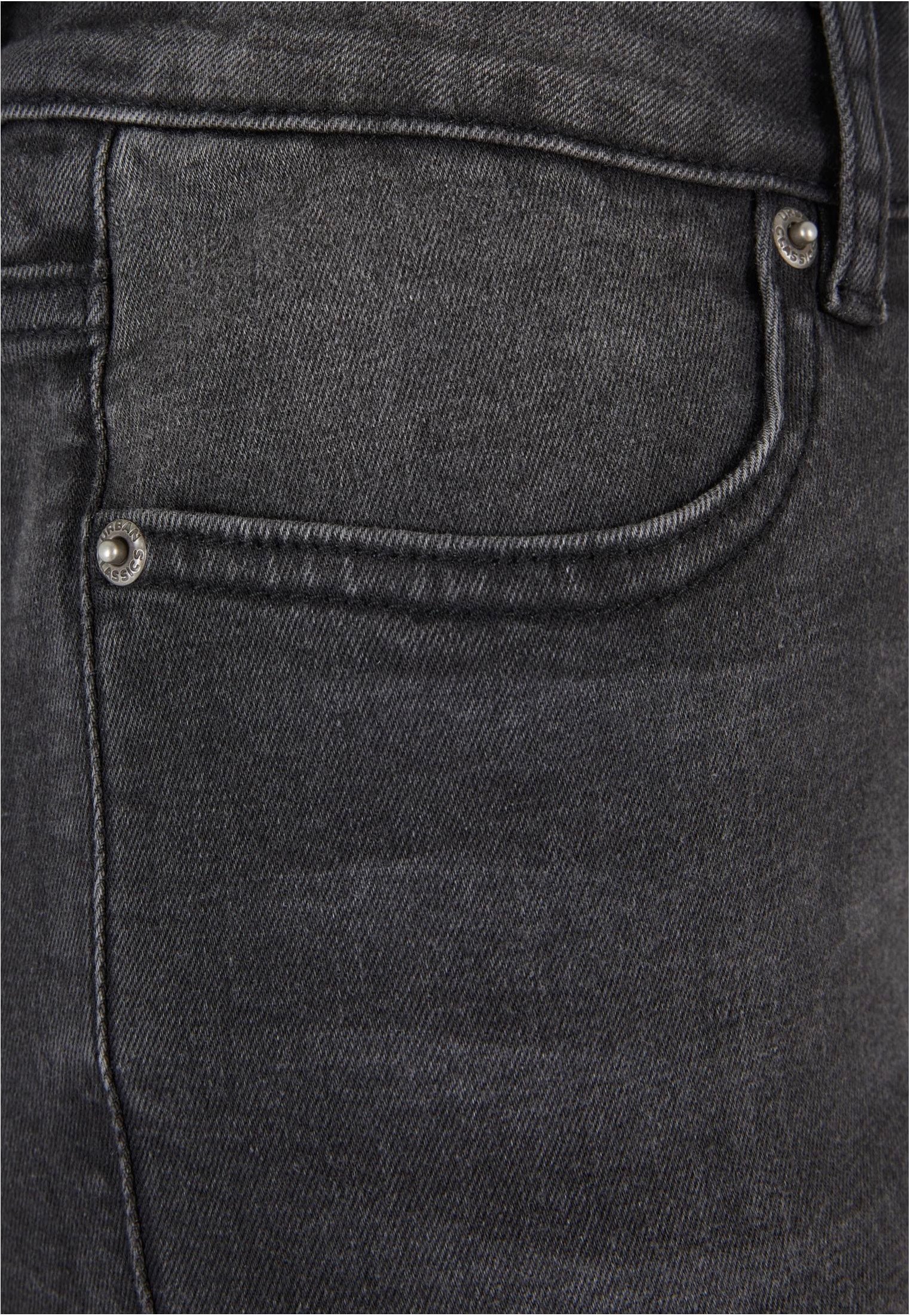 Ladies Skinny High Waist Open Hem Black Washed - Jeans - Image 6