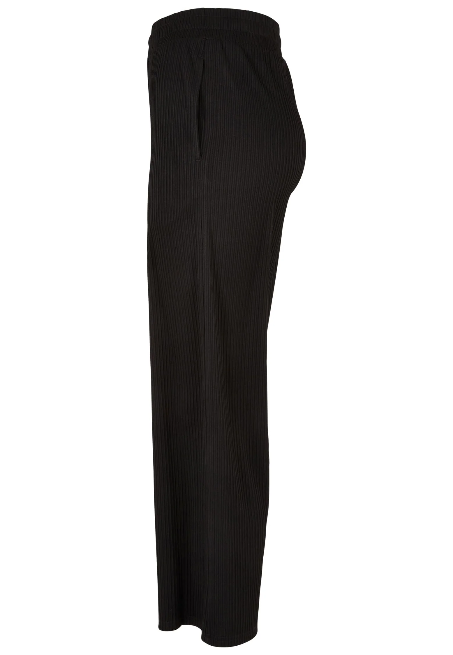 Ladies Straight Leg Rib Interlock Black - Pants - Image 7