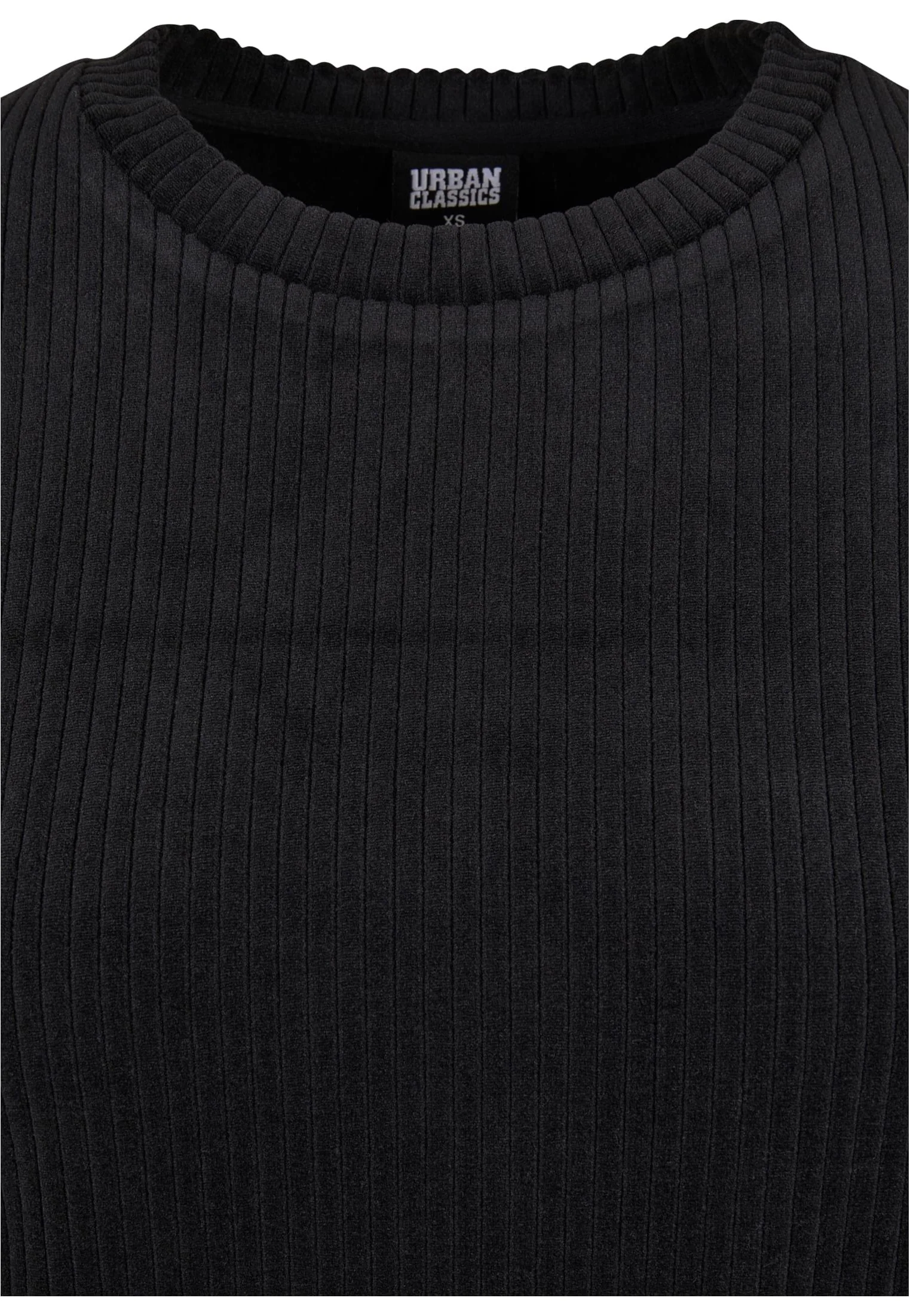 Ladies Velvet Rib Crew Black - Dress - Image 8