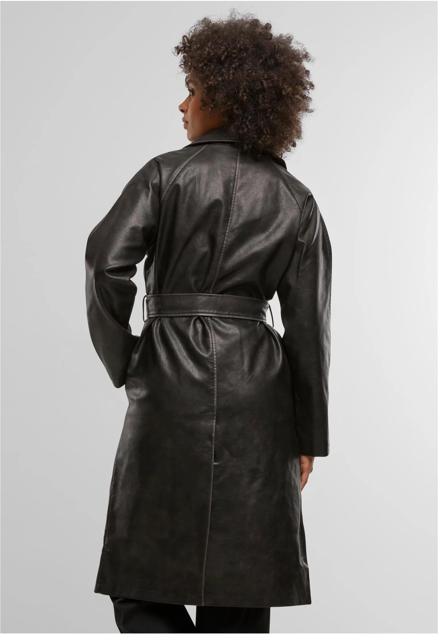 Ladies Vintage Leather - Trenchcoat - Image 5