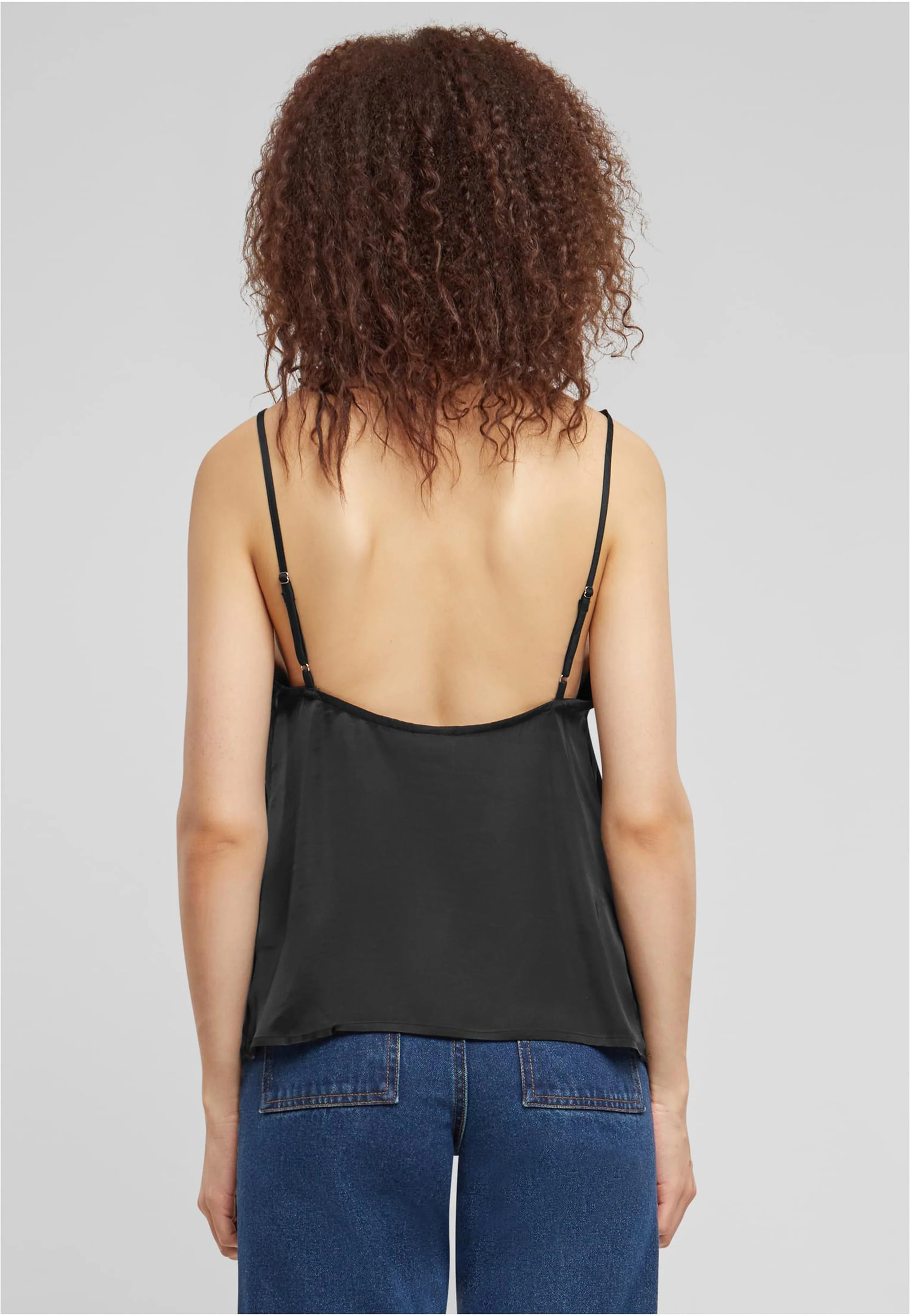 Ladies Viscose Satin Slip Black - Top - Image 5