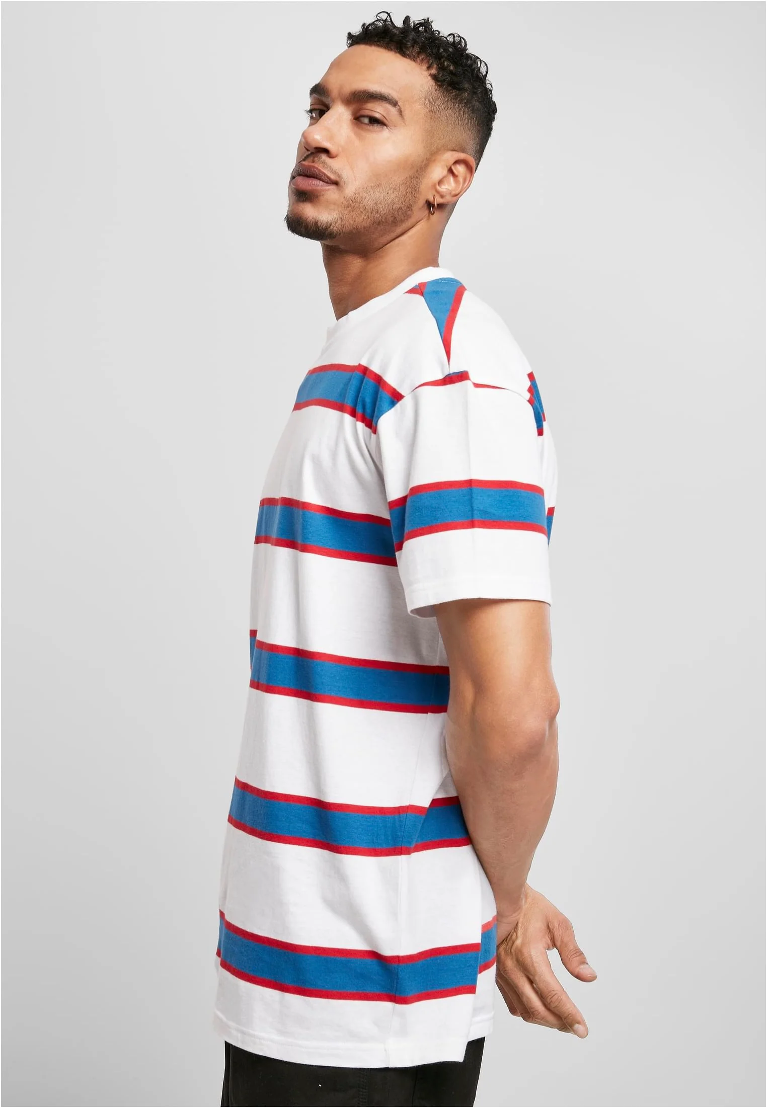 Light Stripe Oversize White/Sportyblue - T-Shirt - Image 4