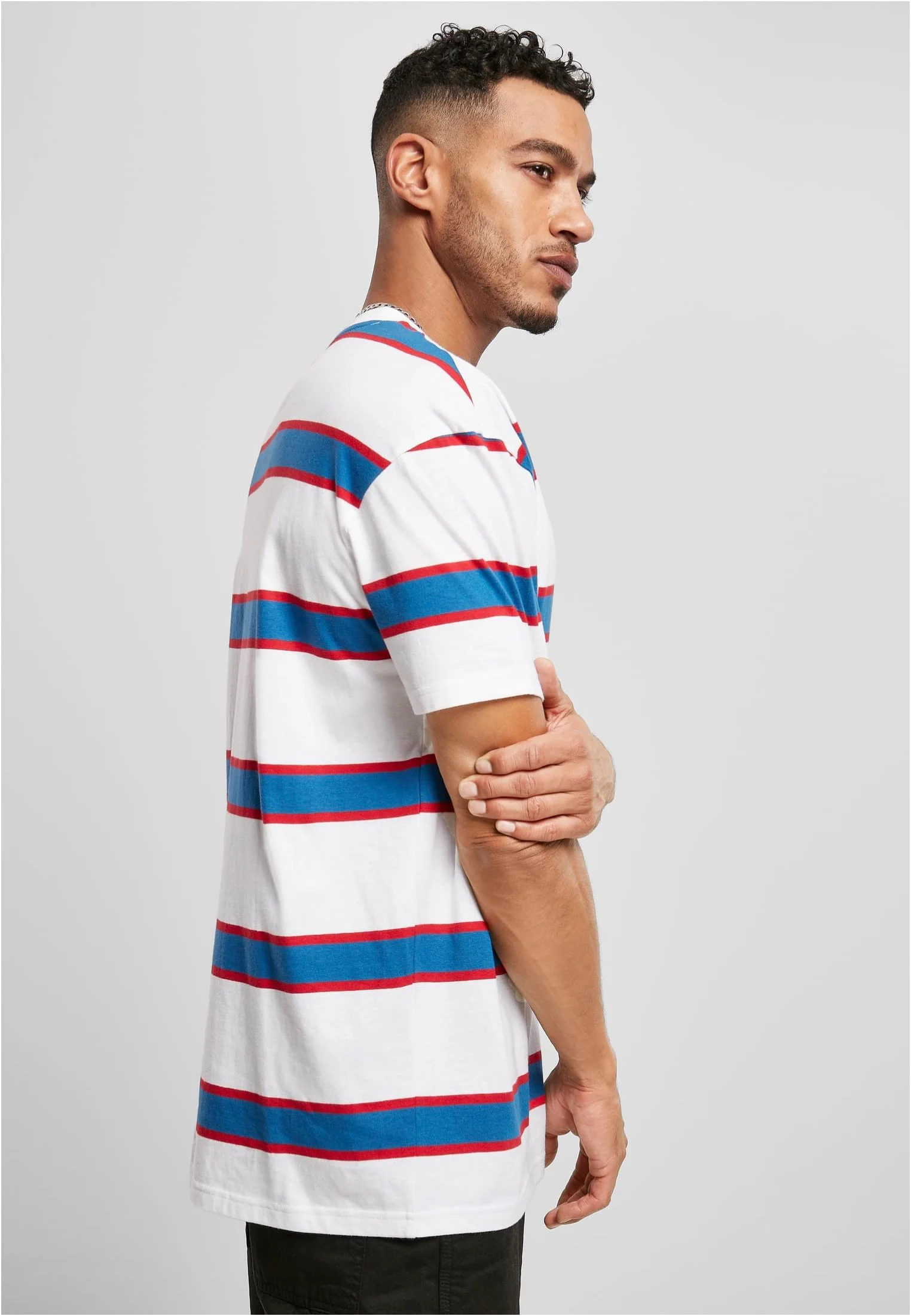 Light Stripe Oversize White/Sportyblue - T-Shirt - Image 5