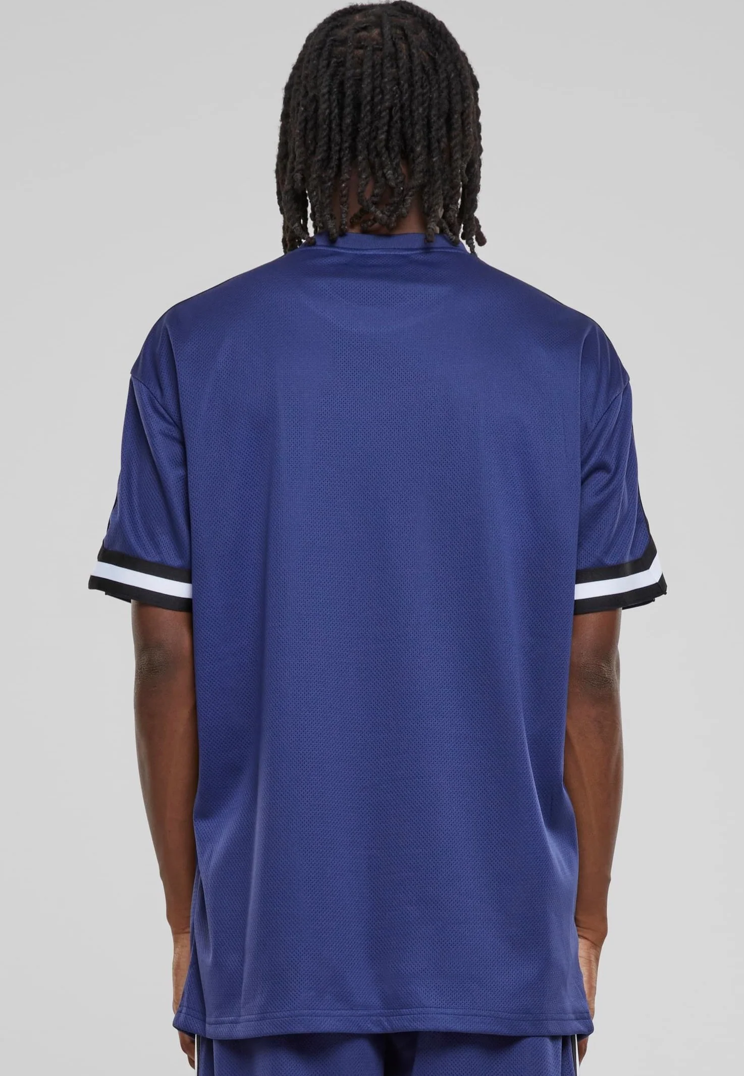 Oversized Stripes Mesh Darkblue - T-Shirt - Image 3
