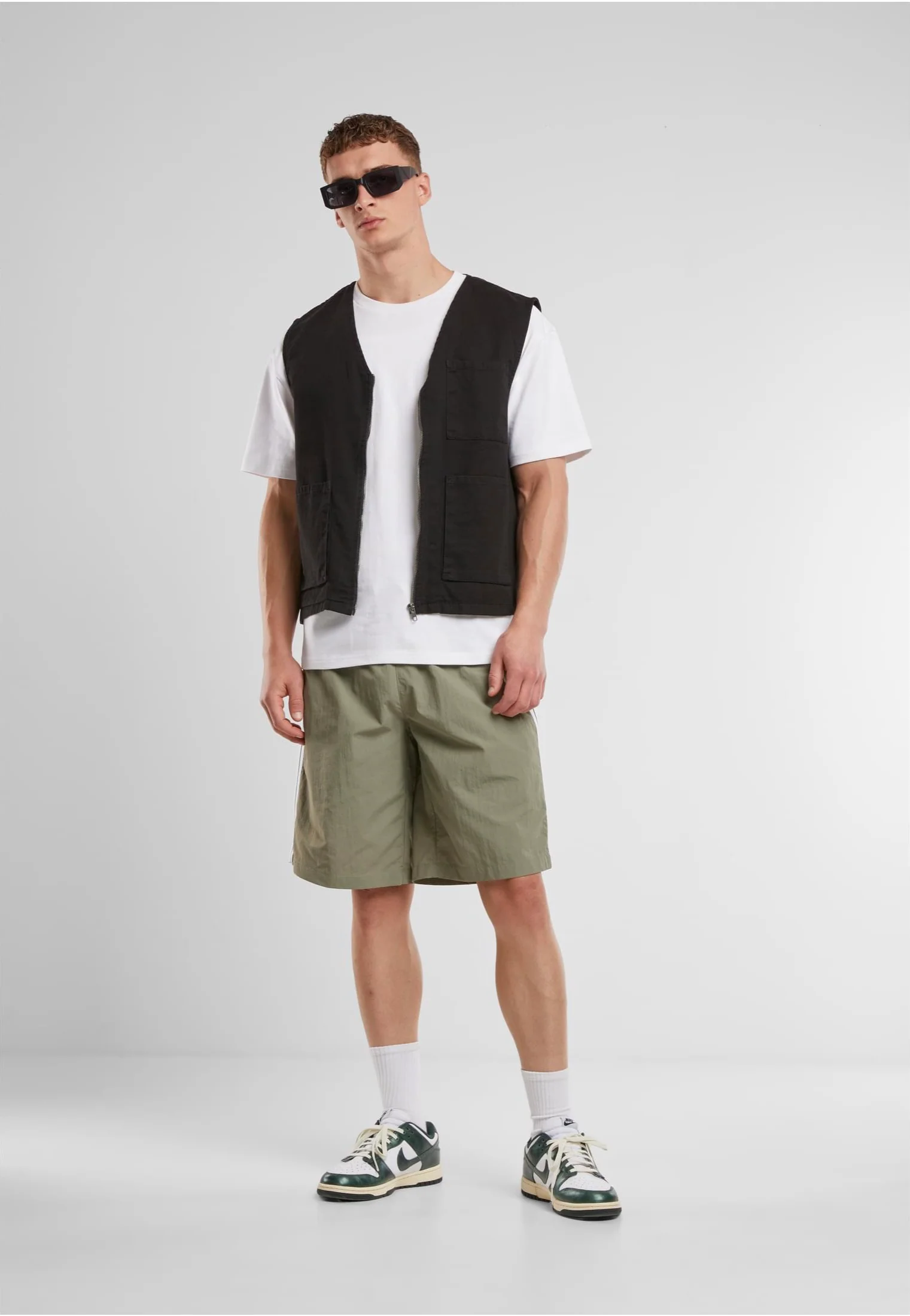 Patched Stripe Paleolive - Board Shorts - Image 4
