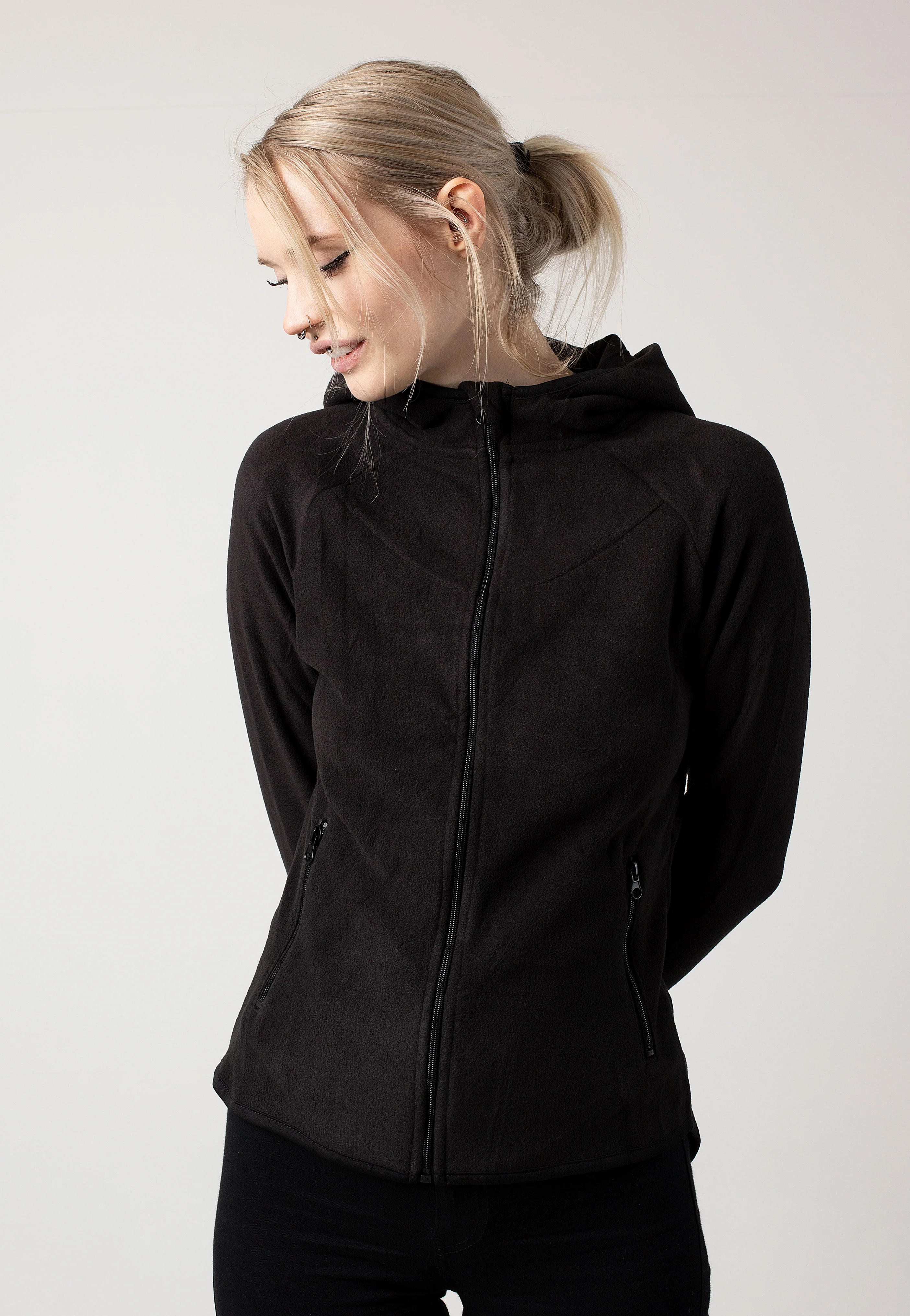 Polar Fleece Black - Zipper - Image 2