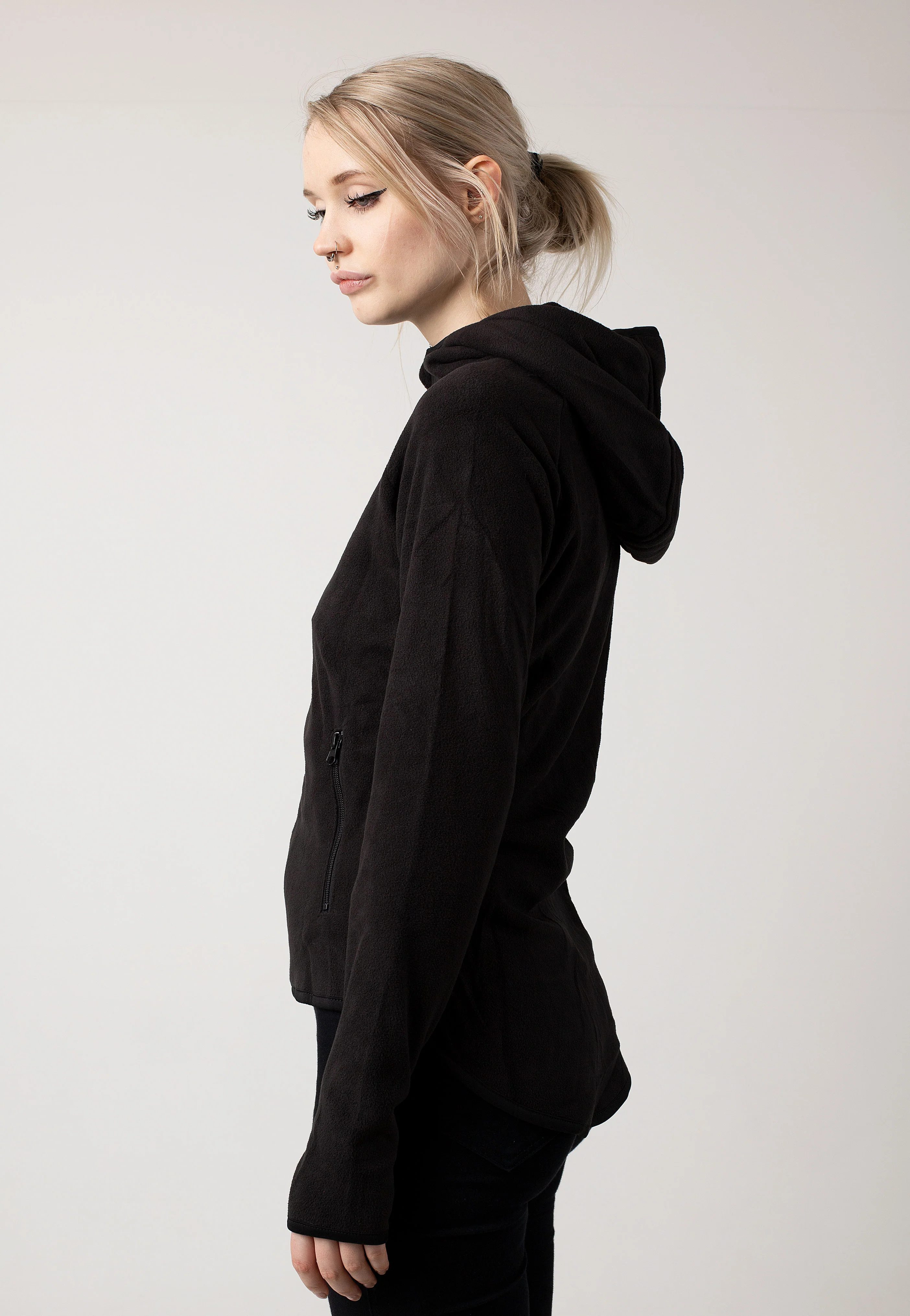 Polar Fleece Black - Zipper - Image 3