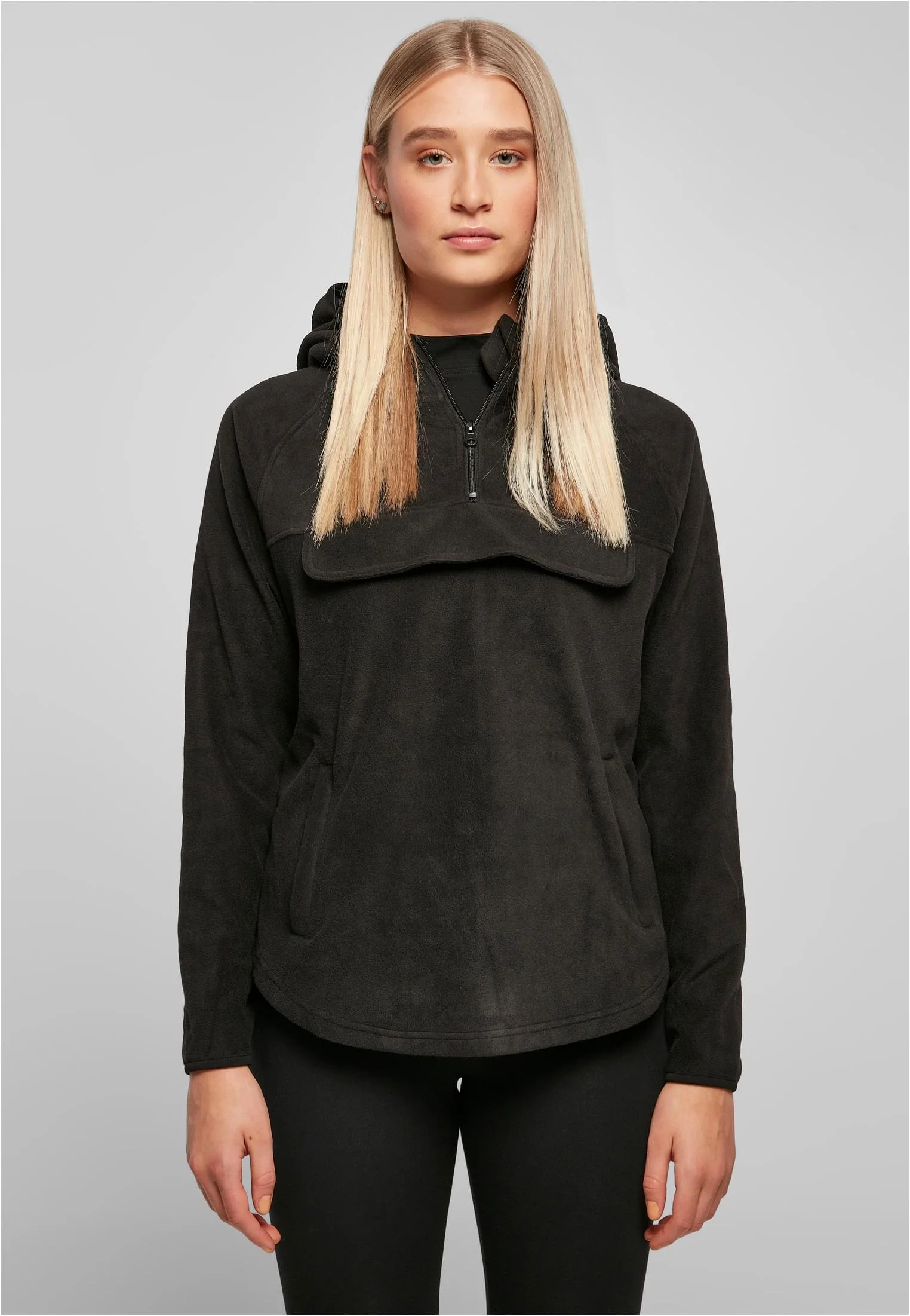 Polar Fleece Pull Over Black - Hoodie - Image 4