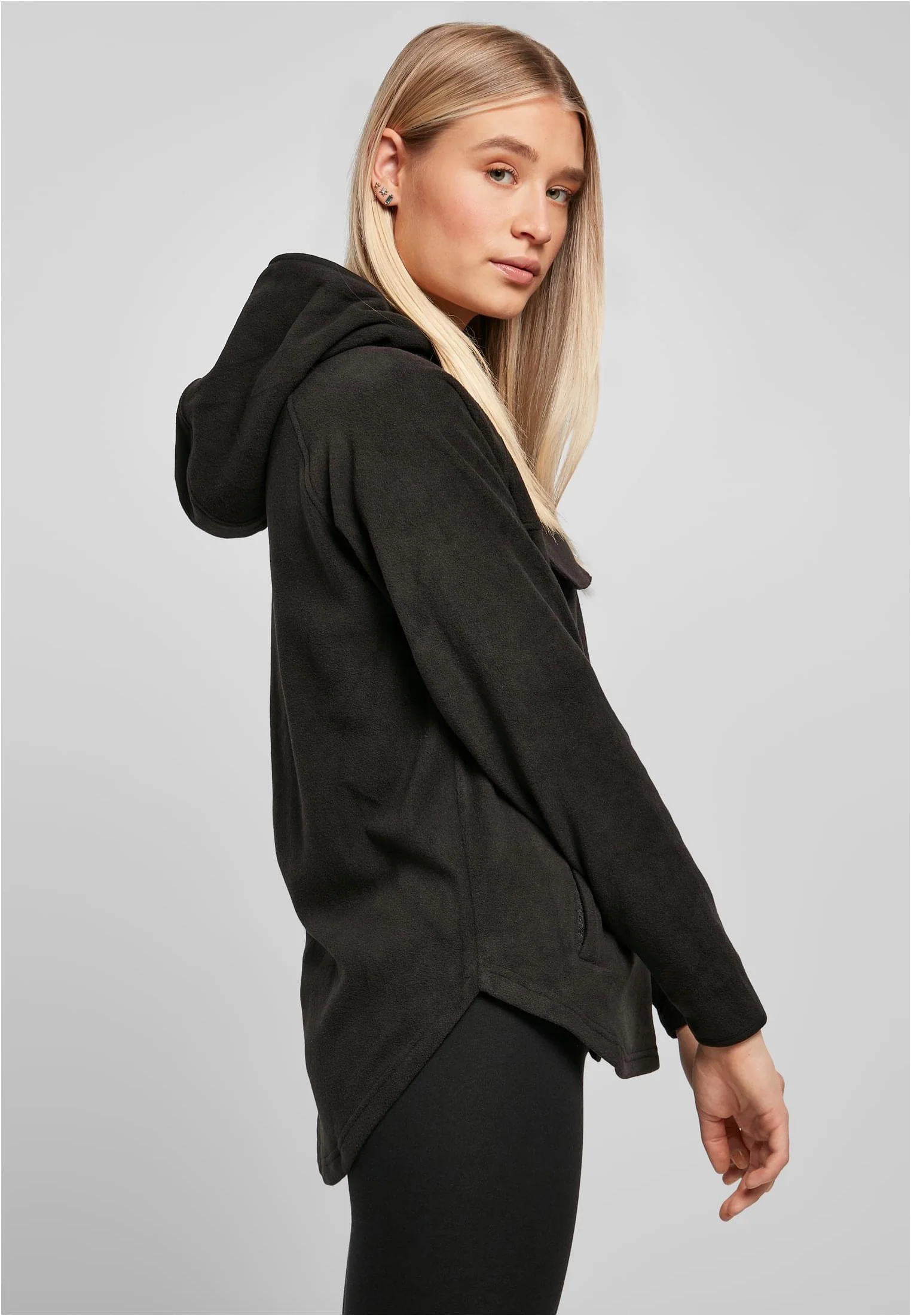 Polar Fleece Pull Over Black - Hoodie - Image 5