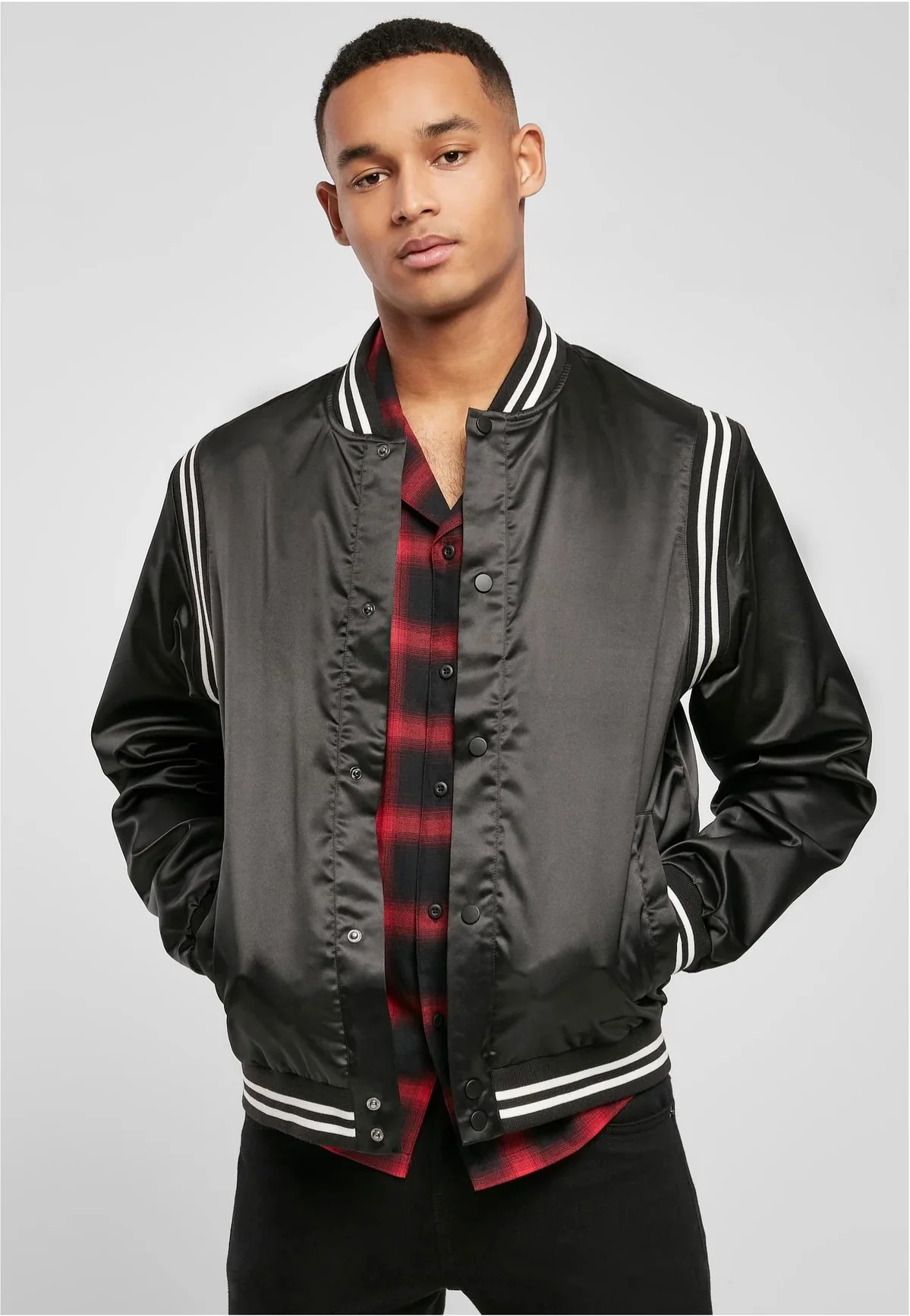 Satin College Black - College Jacket