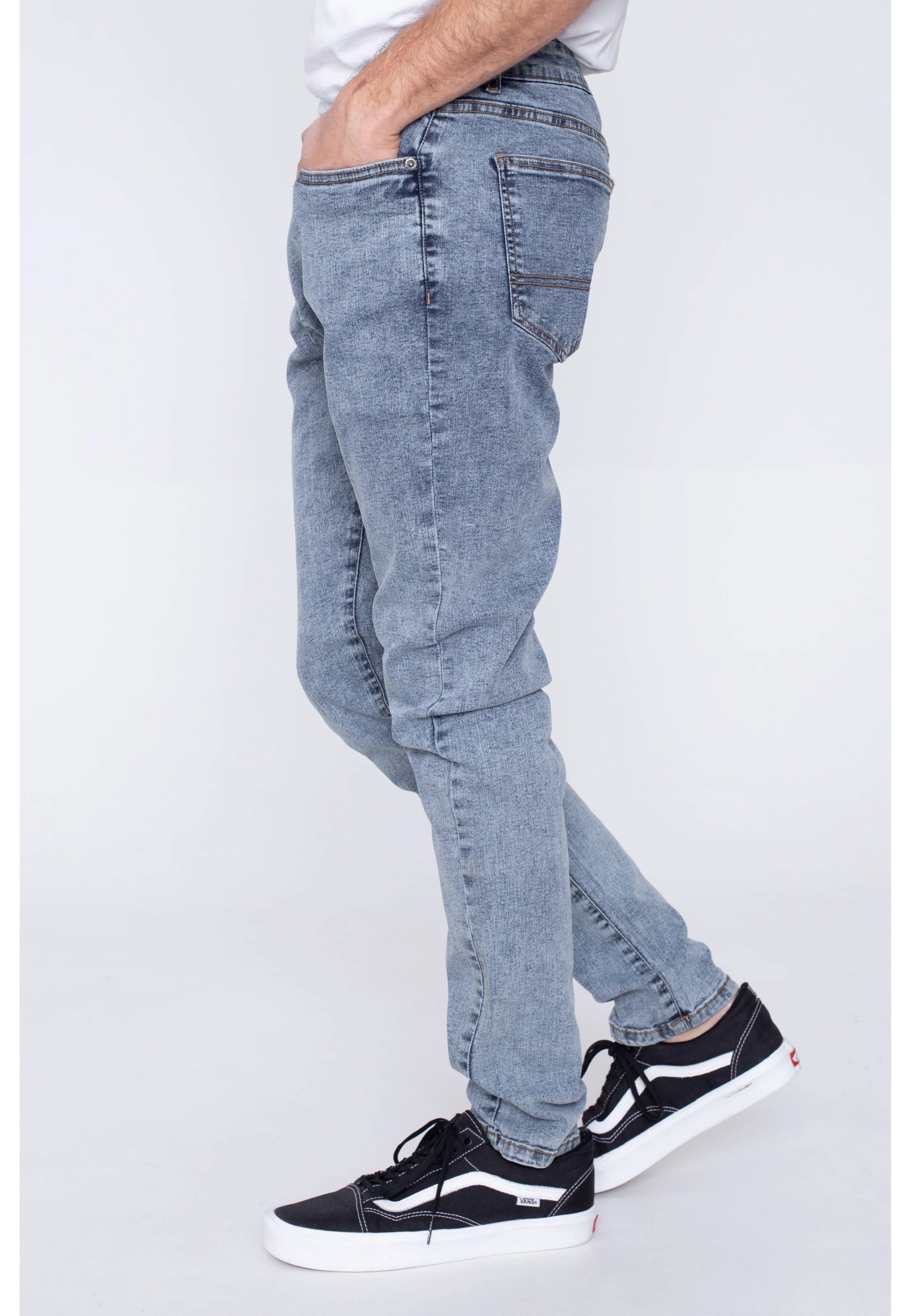 Slim Fit Light Skyblue Acid Washed - Jeans - Image 2