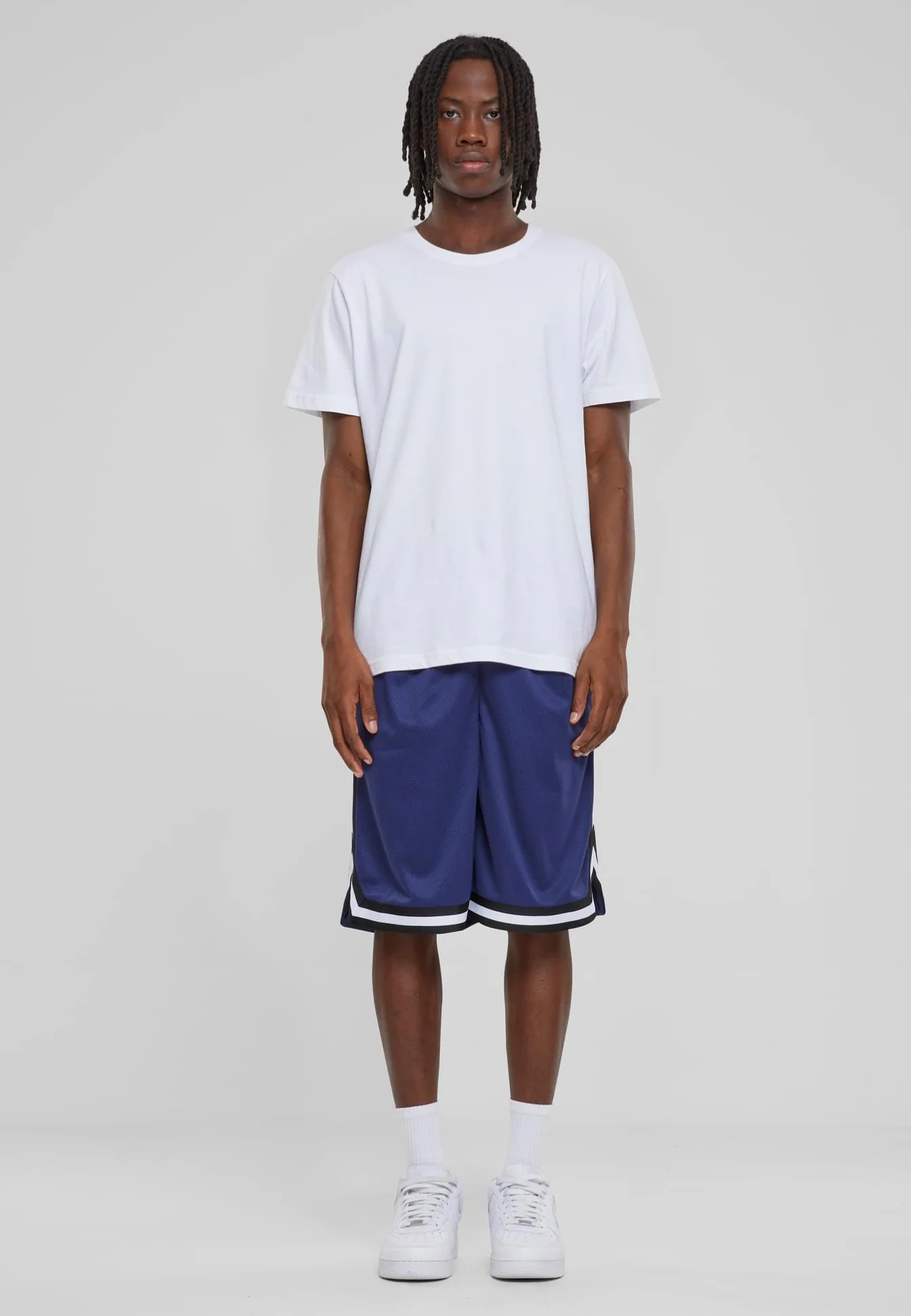 Stripes Mesh Darkblue/Black/White - Shorts - Image 5