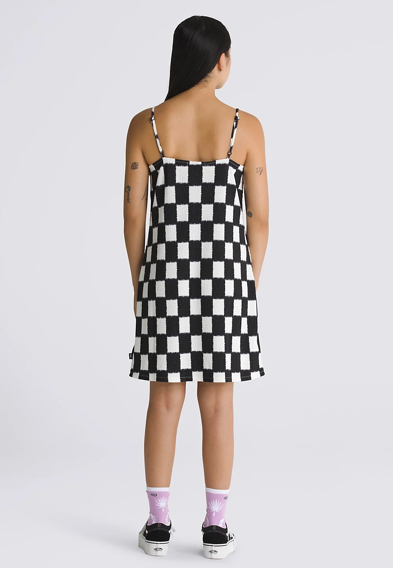 Benton Checker Cami Black/Marshmallow - Dress - Image 4
