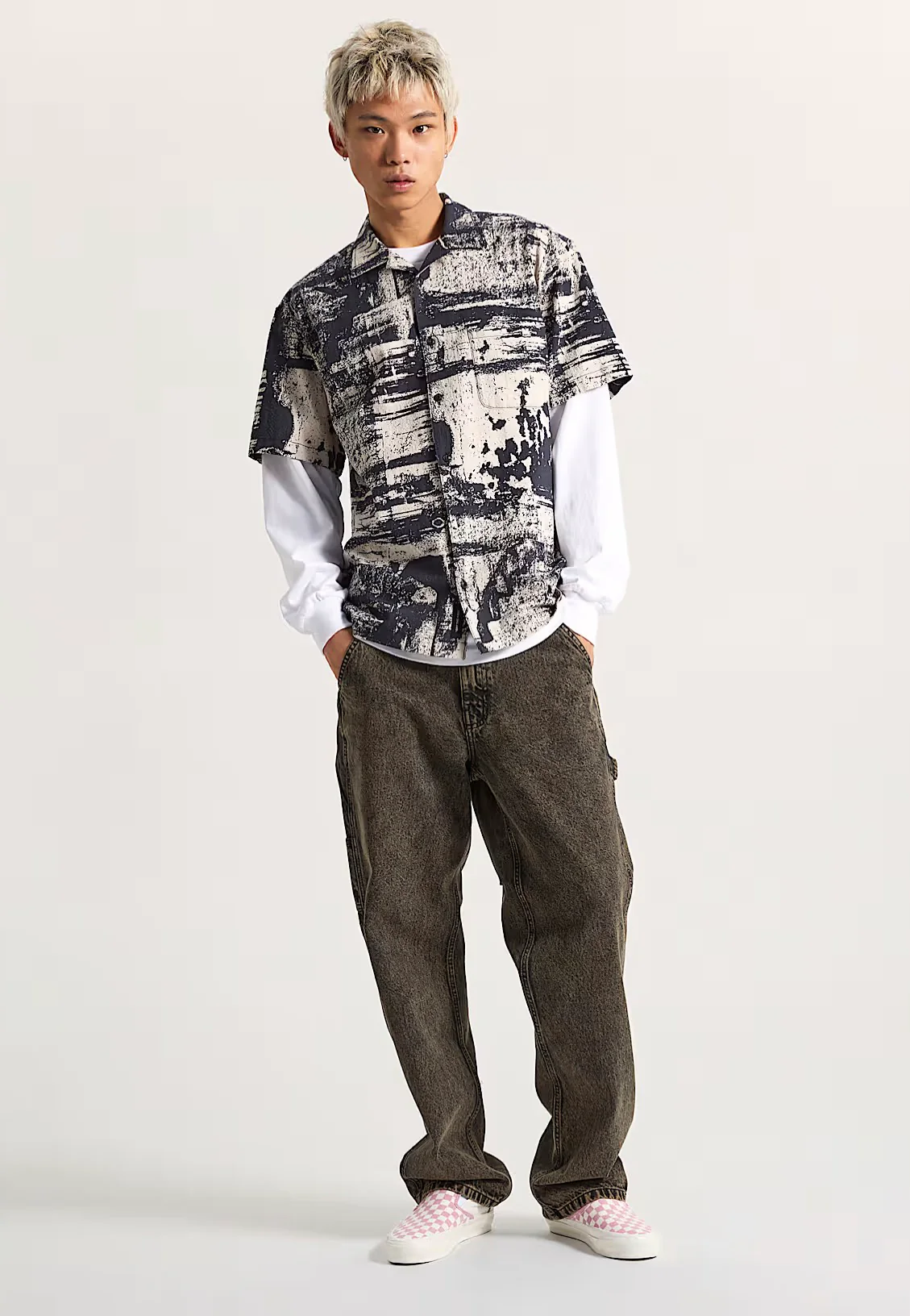Fallon Woven Taupe Mist/Black - Shirt - Image 2