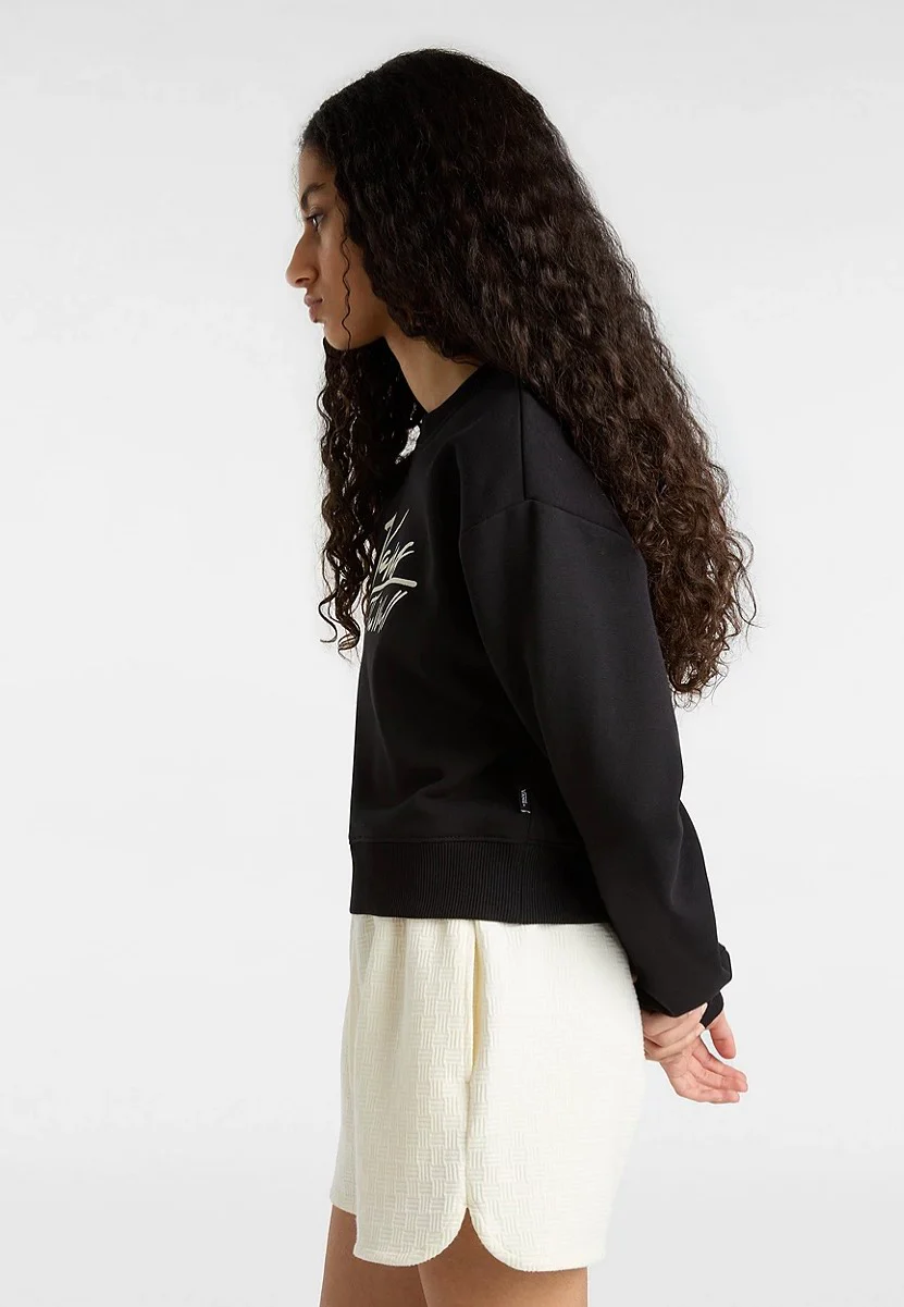 Go Anyplace Crop Crew Black - Sweater - Image 3
