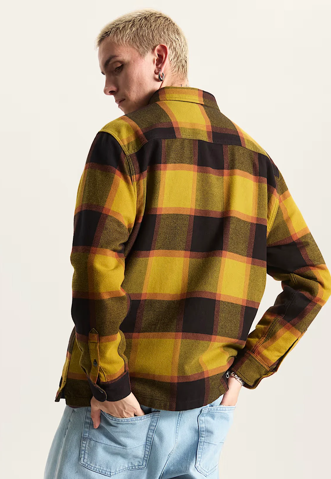 Larkspur Plaid Flannel Burnt Gold/Black - Shirt - Image 5
