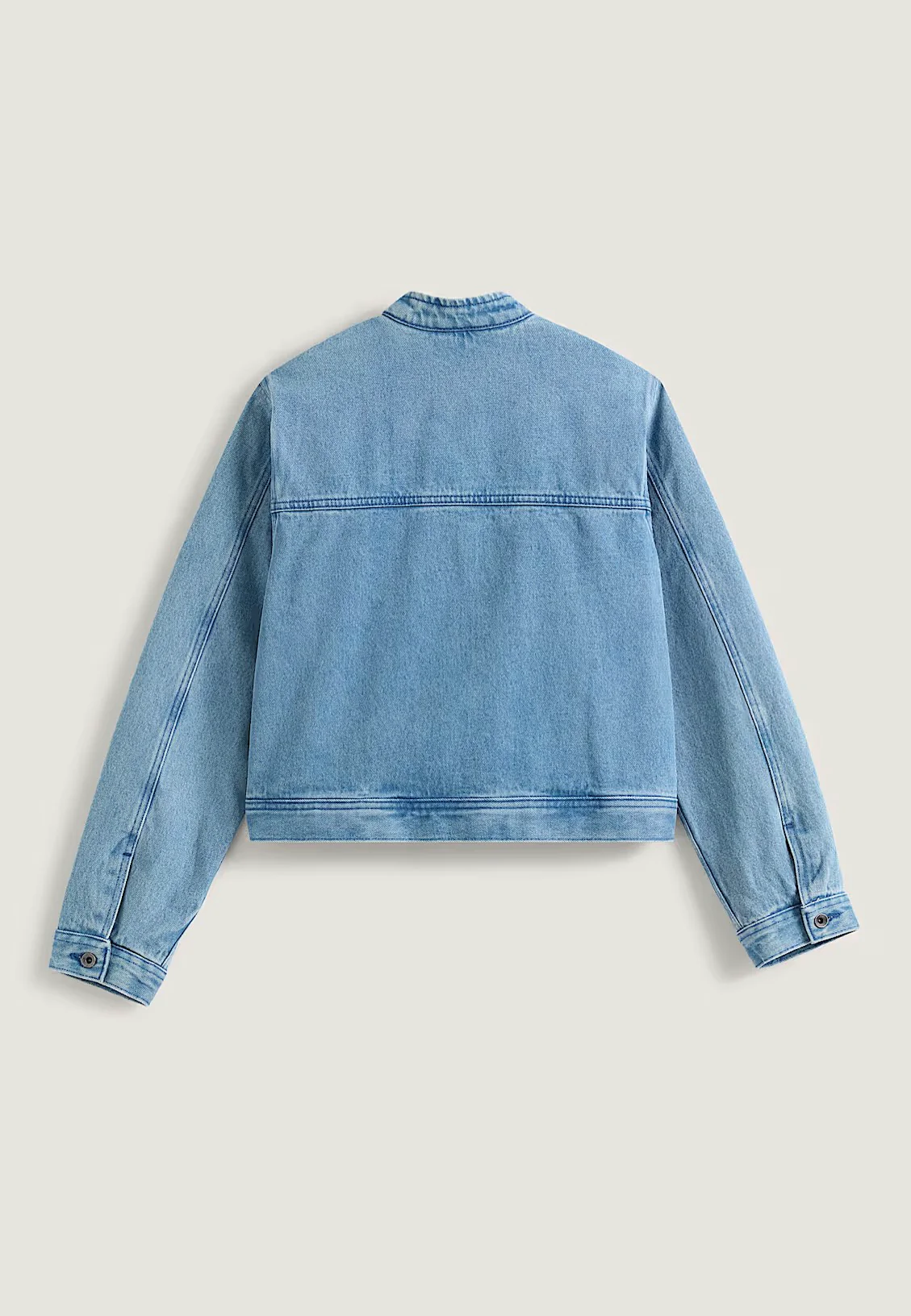 LX Pomona Collarless Stonewash/Blue - Jeans Jacket - Image 7