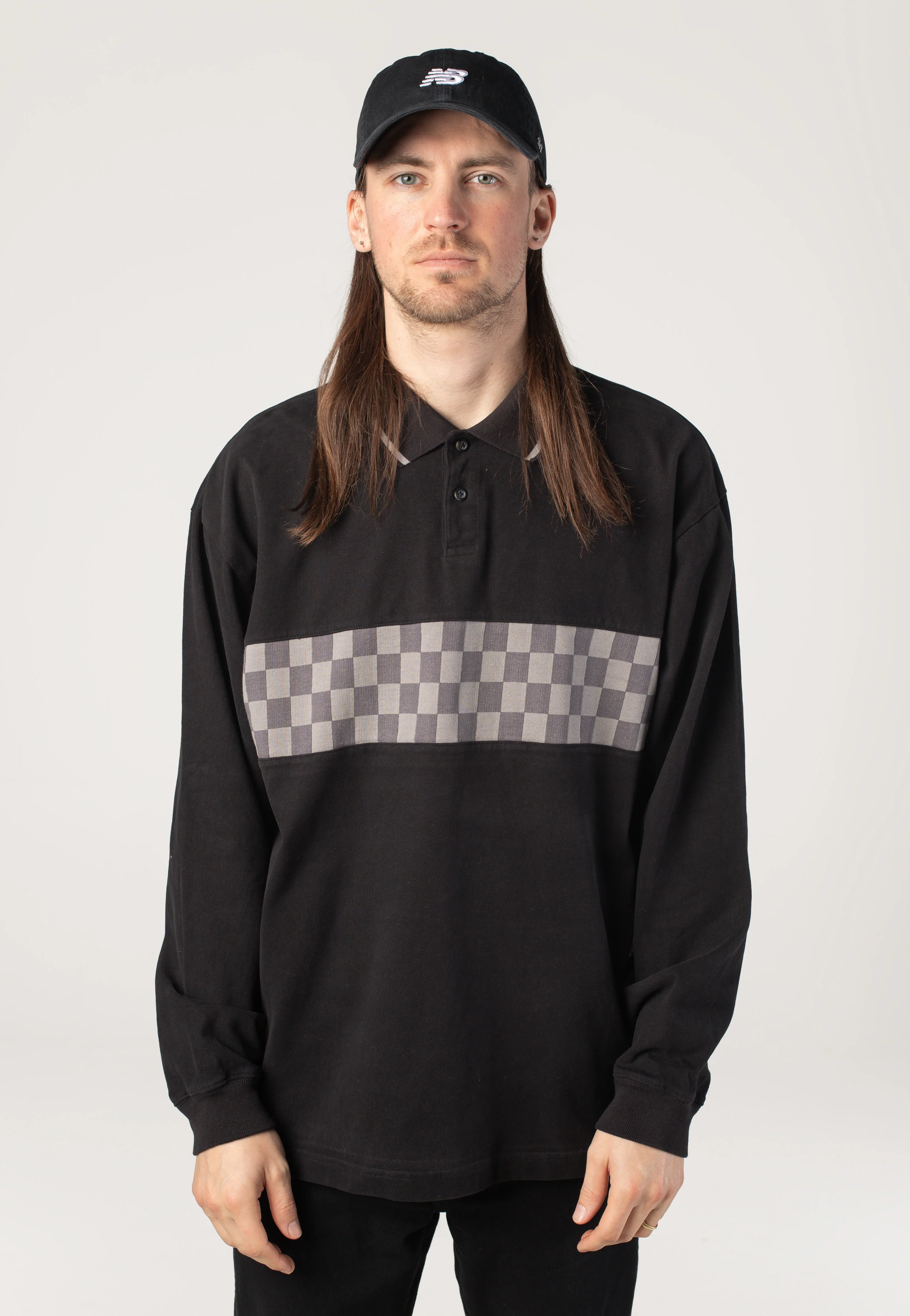 Medford Checkerboard Black - Longsleeve