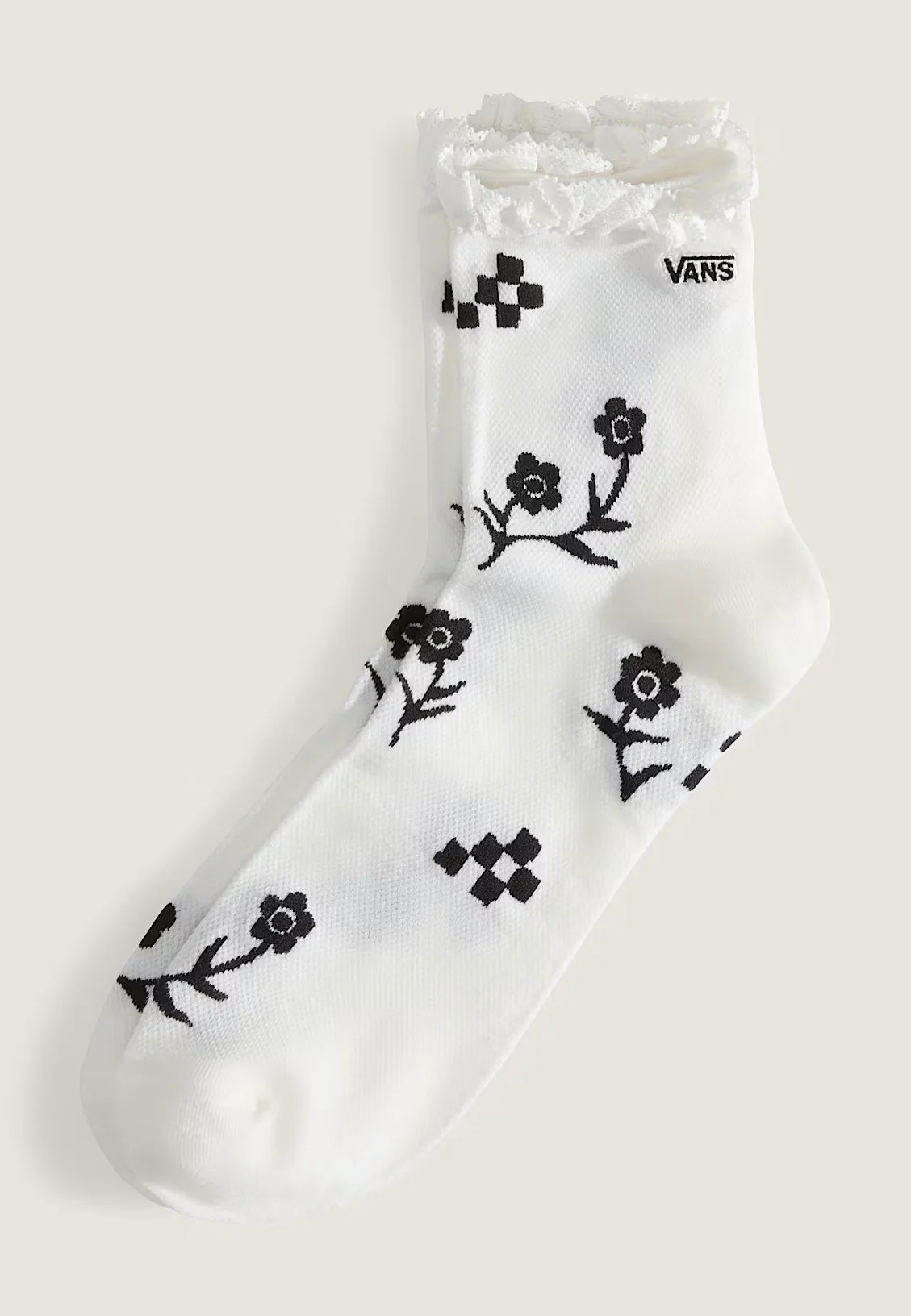 Sereno Lace Crew Marshmallow/Black - Socks
