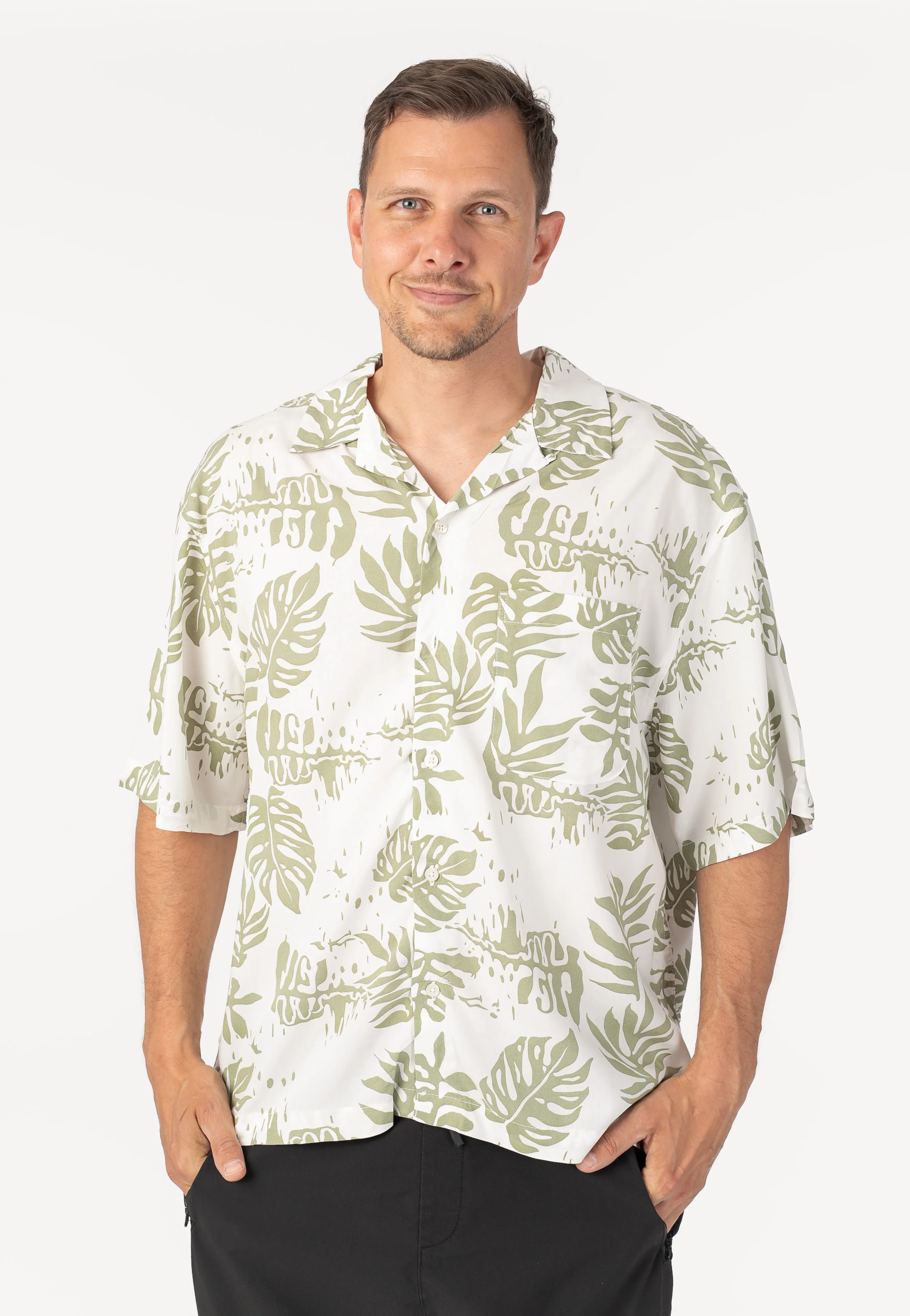 Van Doren Printed Camp 3 Soft Sage - Shirt
