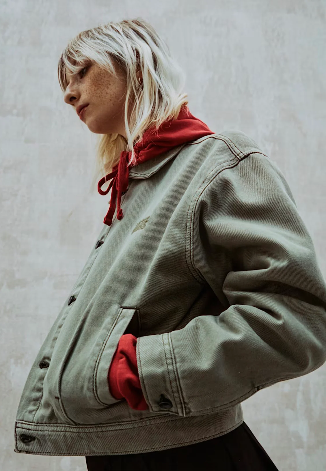 Womens Pomona Soft Sage - Jeans Jacket - Image 2