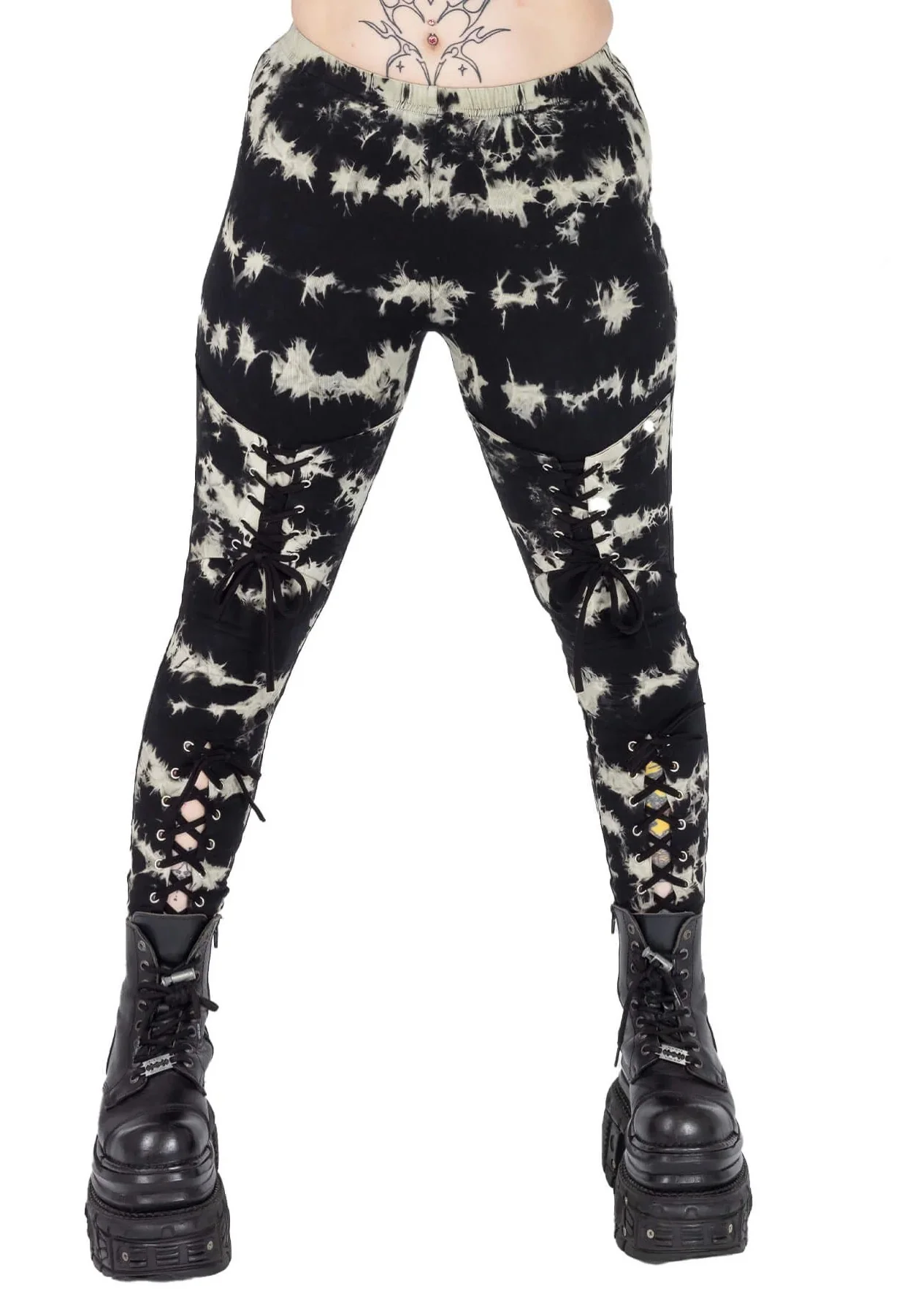 Maylah Black/White - Leggings - Image 2