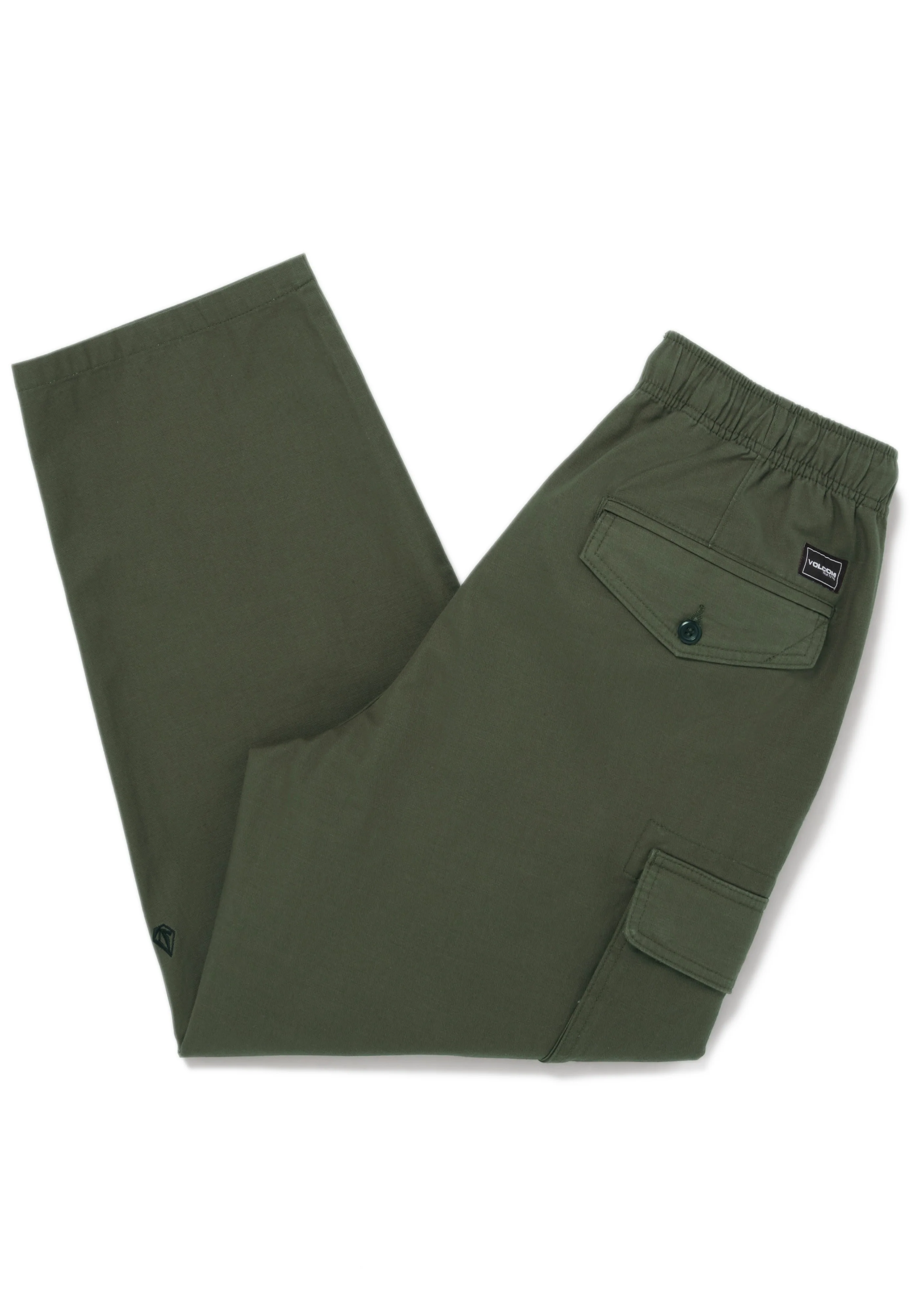 Billow Tapered Elastic Waist Cargo Squadron Green - Pants - Image 7