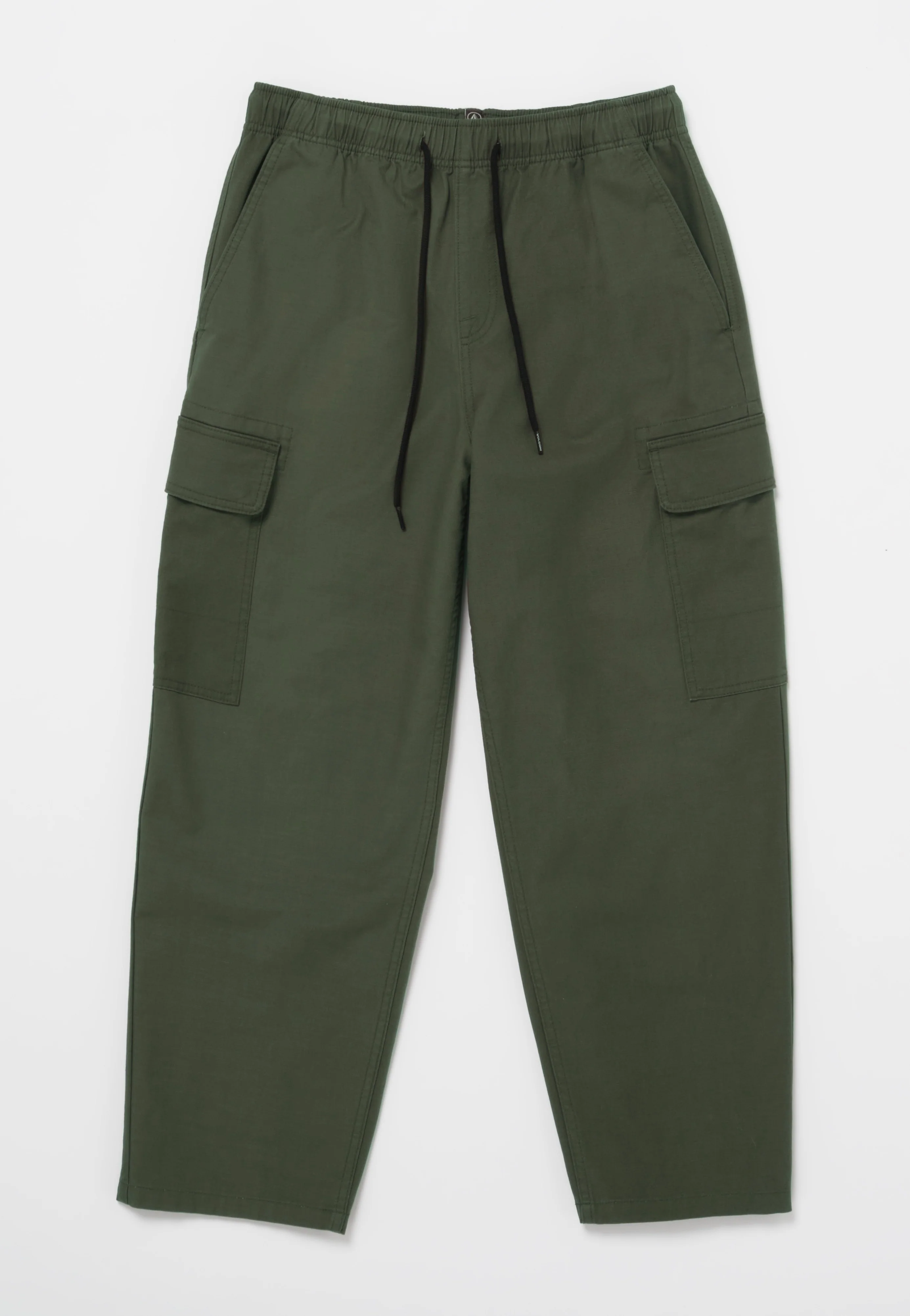 Billow Tapered Elastic Waist Cargo Squadron Green - Pants - Image 9