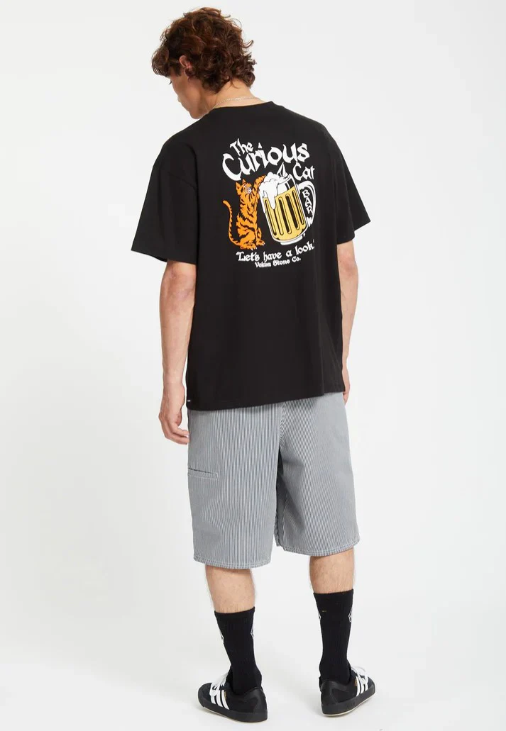 Curious Cat Black - T-Shirt - Image 4