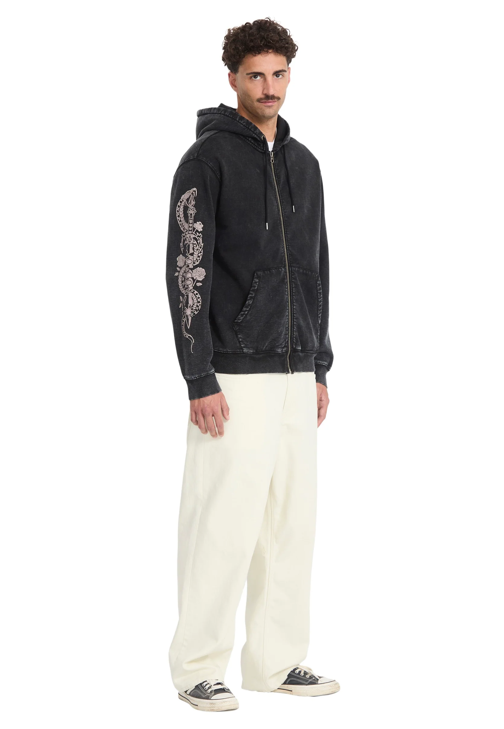 Die By The Stone Light Acid Black - Zipper