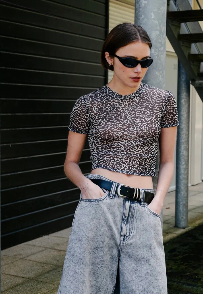 Rawly Knit Mesh Black/White - Top - Image 5