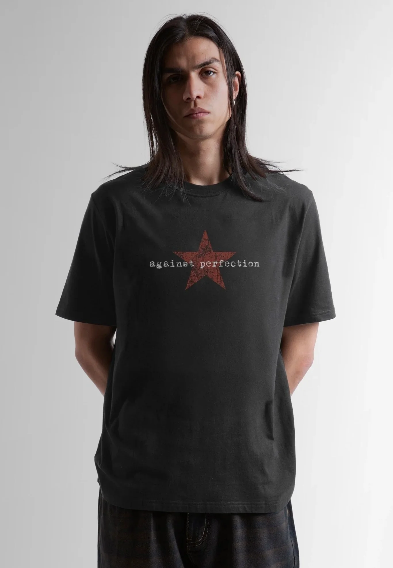 Against Perfection Old Black - T-Shirt - Image 3
